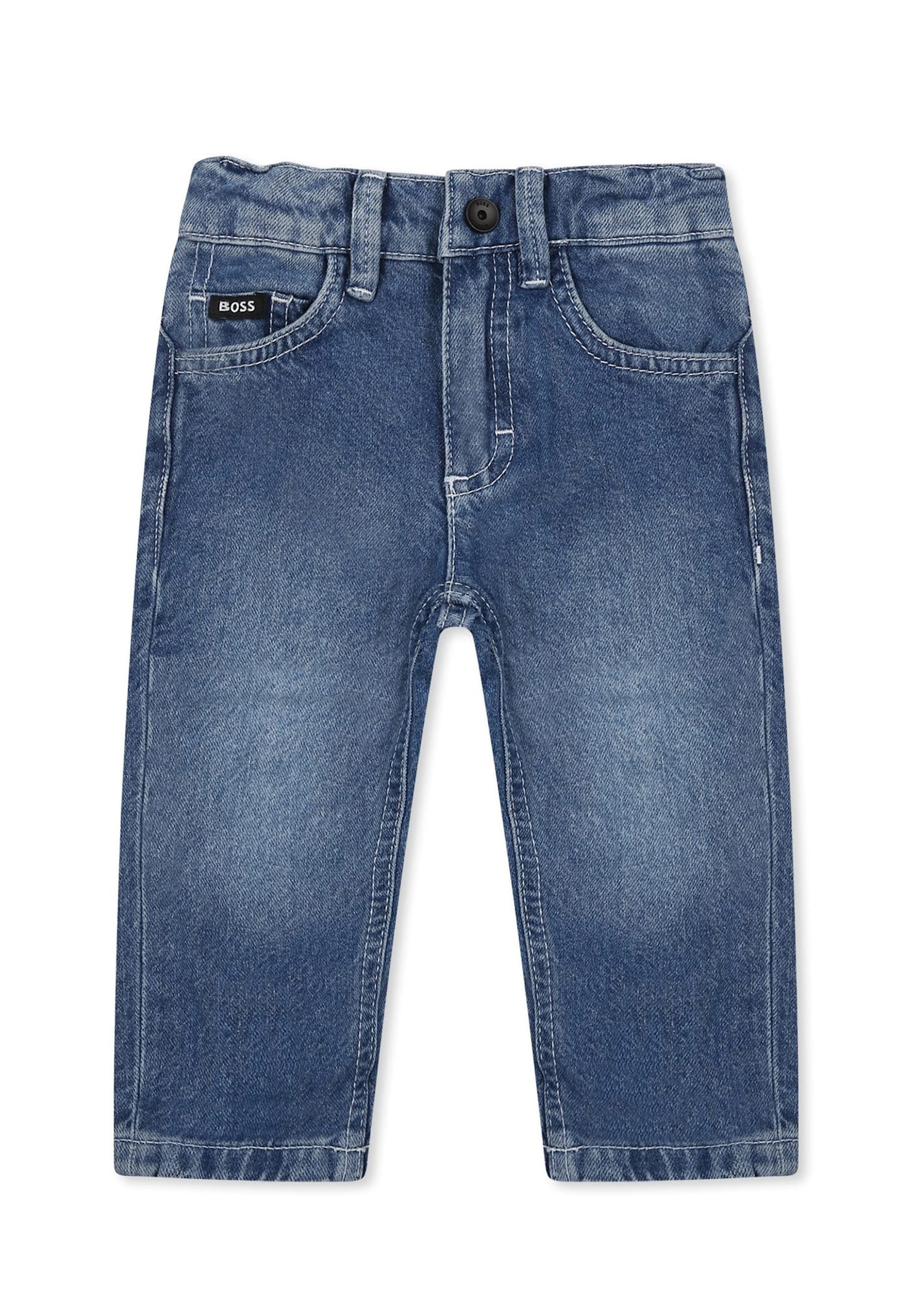 Hugo Boss Stretch Cotton Jeans In Denim