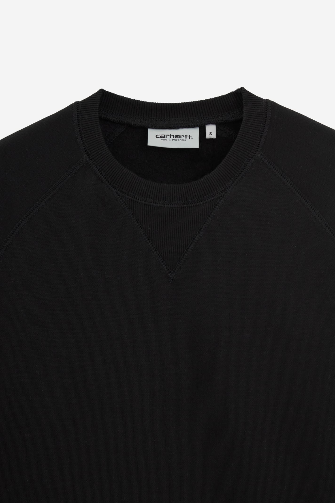Carhartt Chase Logo-embroidered Cotton-blend Jersey Sweatshirt In Black