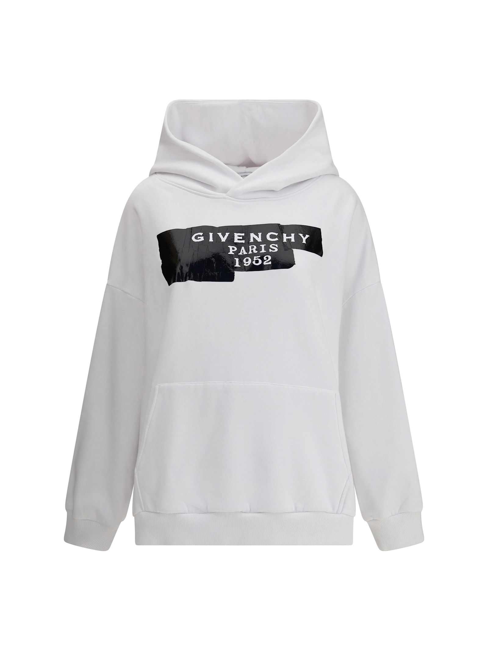 Givenchy Logo Printed Drawstring Hoodie In White