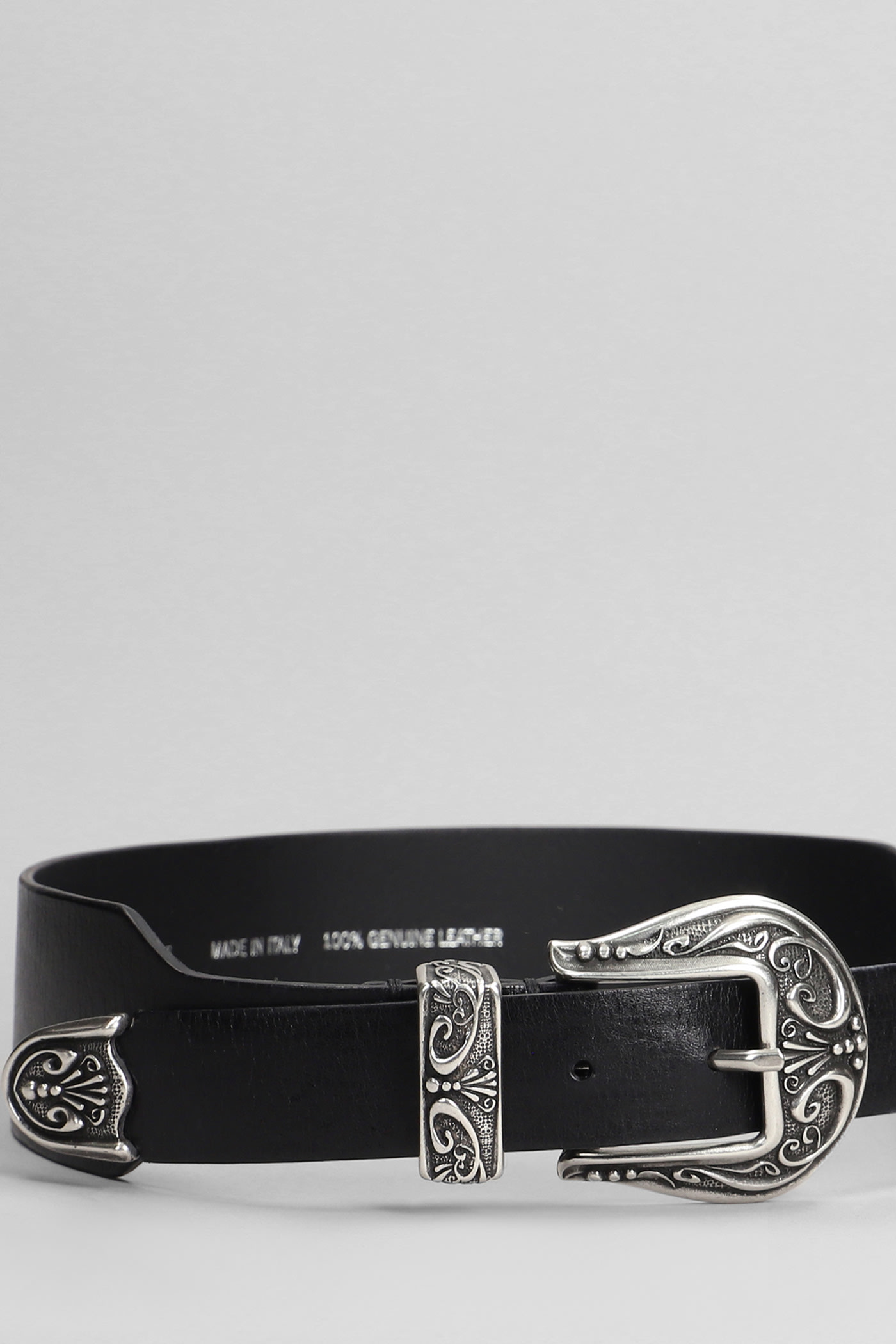 Shop Golden Goose Belts In Black Leather