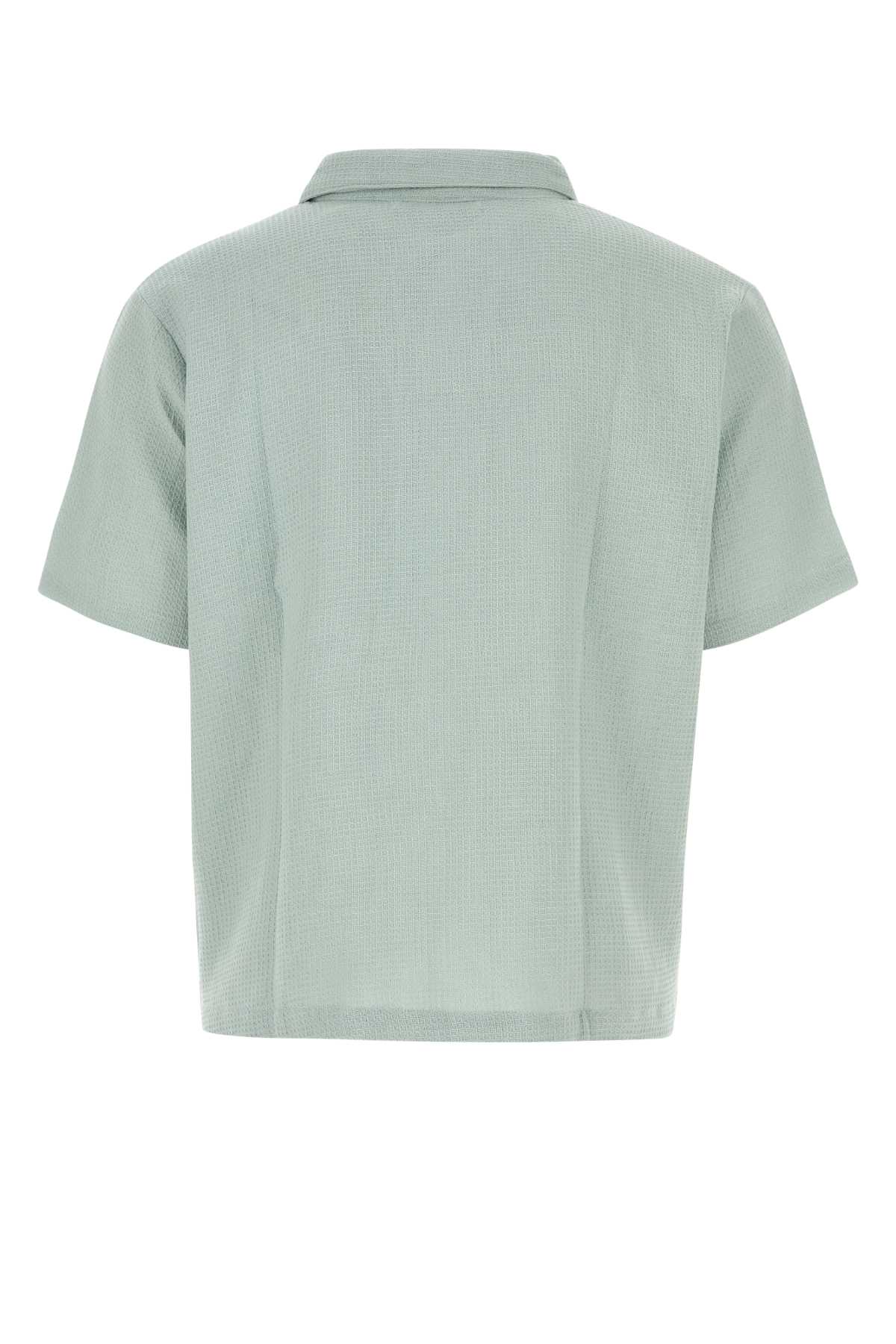Shop Gimaguas Sage Green Cotton Sunny Shirt In Greyblack