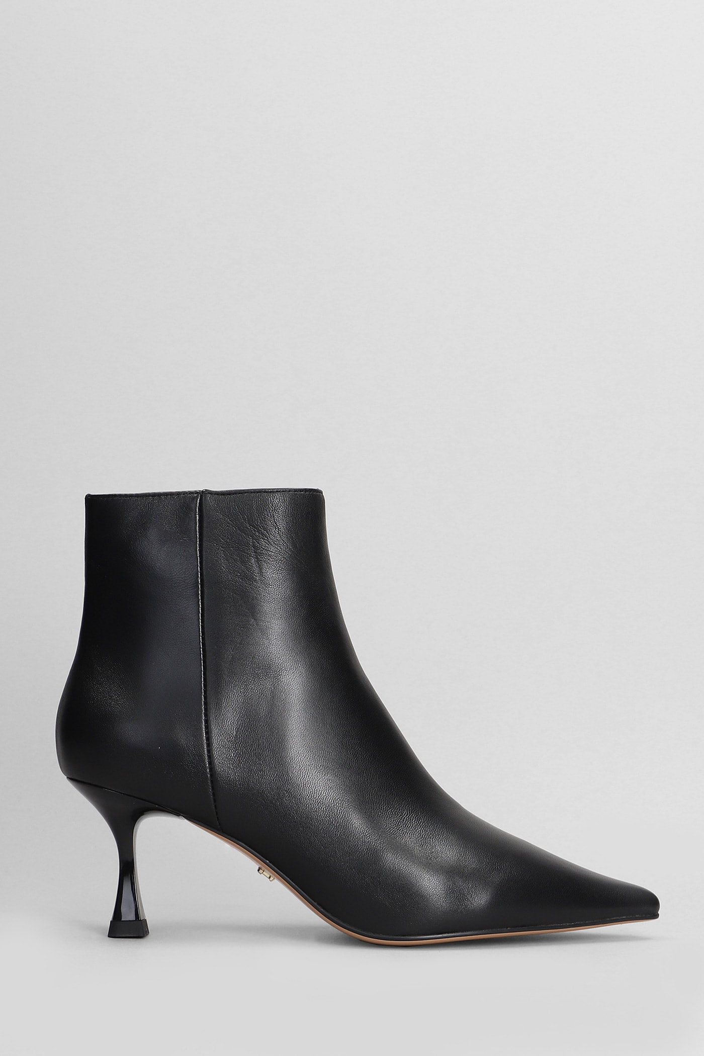 Jazmine High Heels Ankle Boots In Black Leather