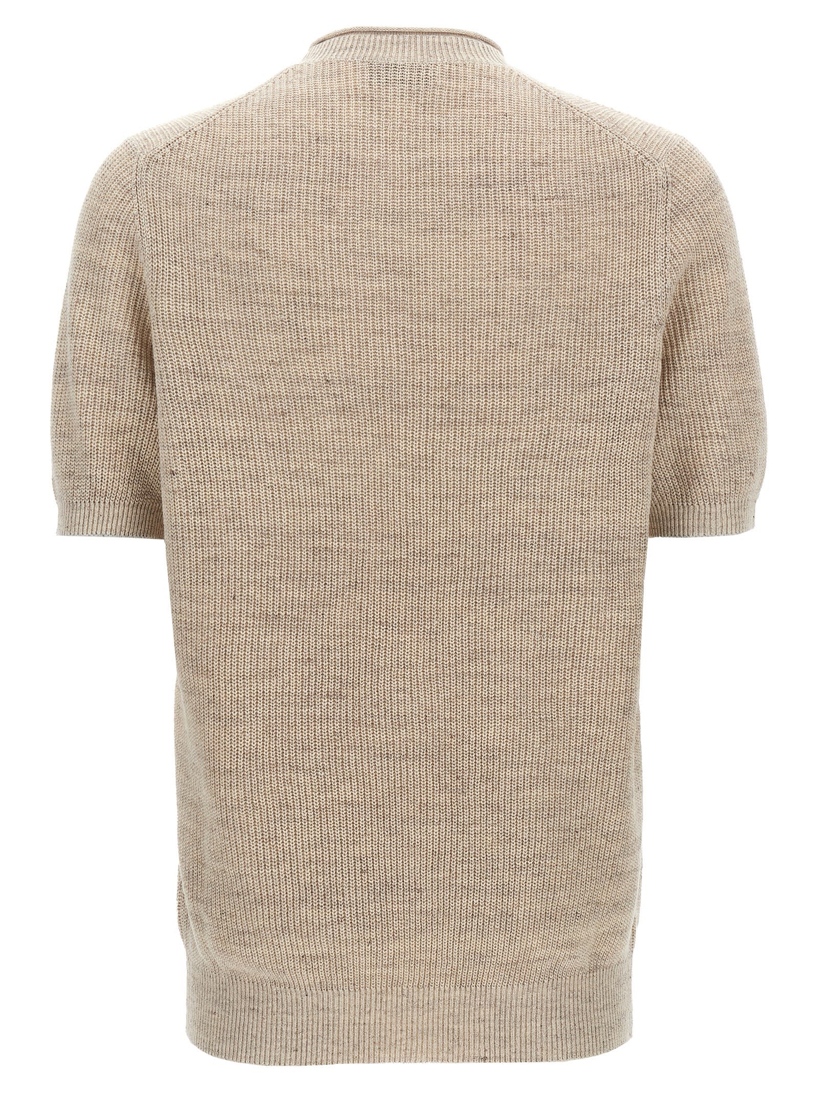 Brunello Cucinelli Beige Linen Cotton Sweater