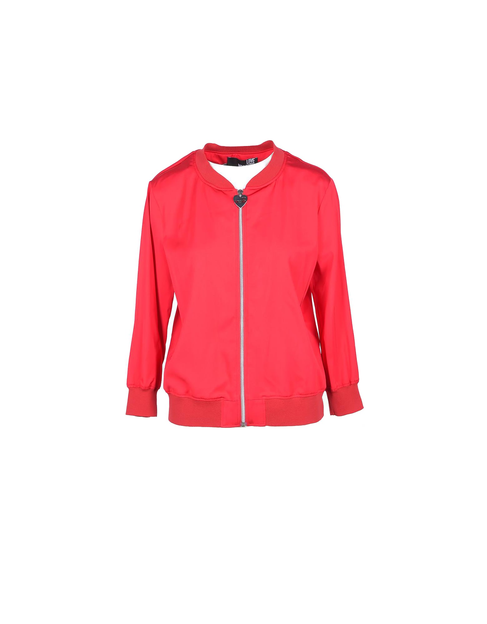 Love Moschino Womens Red Viscose Blend Bomber Jacket