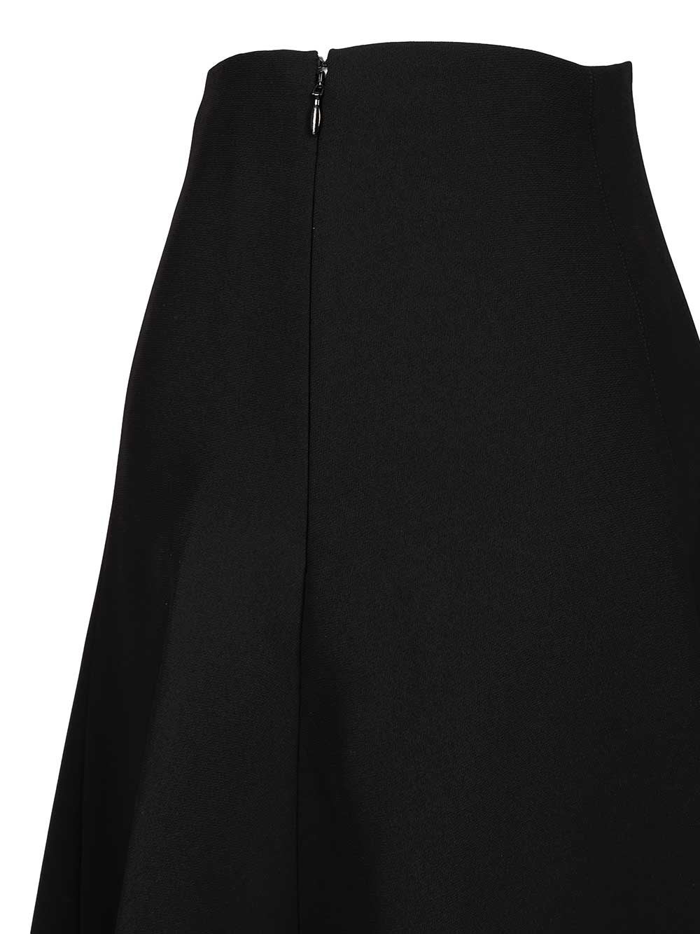 Jacquemus Triangle Flared Skirt In Black