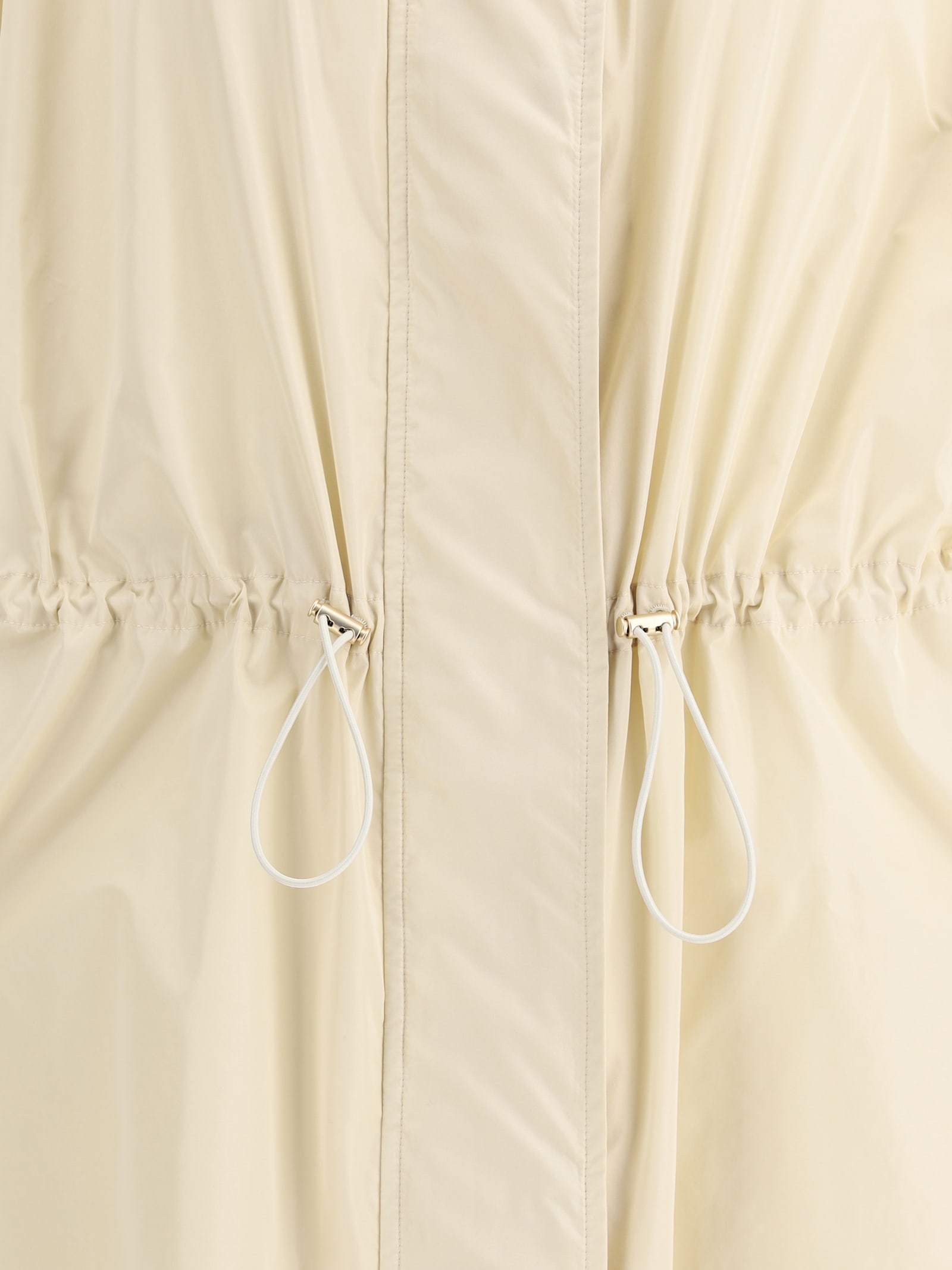 Shop Fabiana Filippi Technical Fabric Cape In Vaniglia