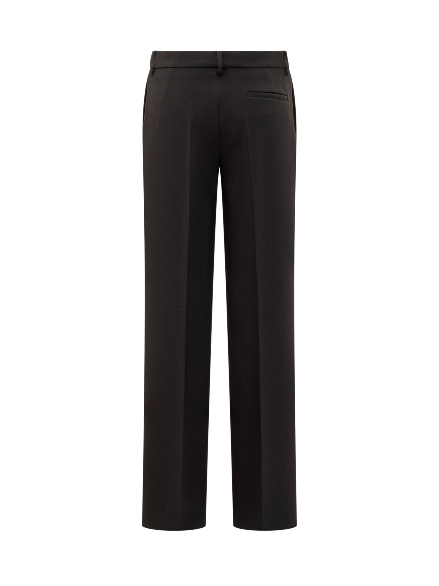 Shop Msgm Trousers In Black