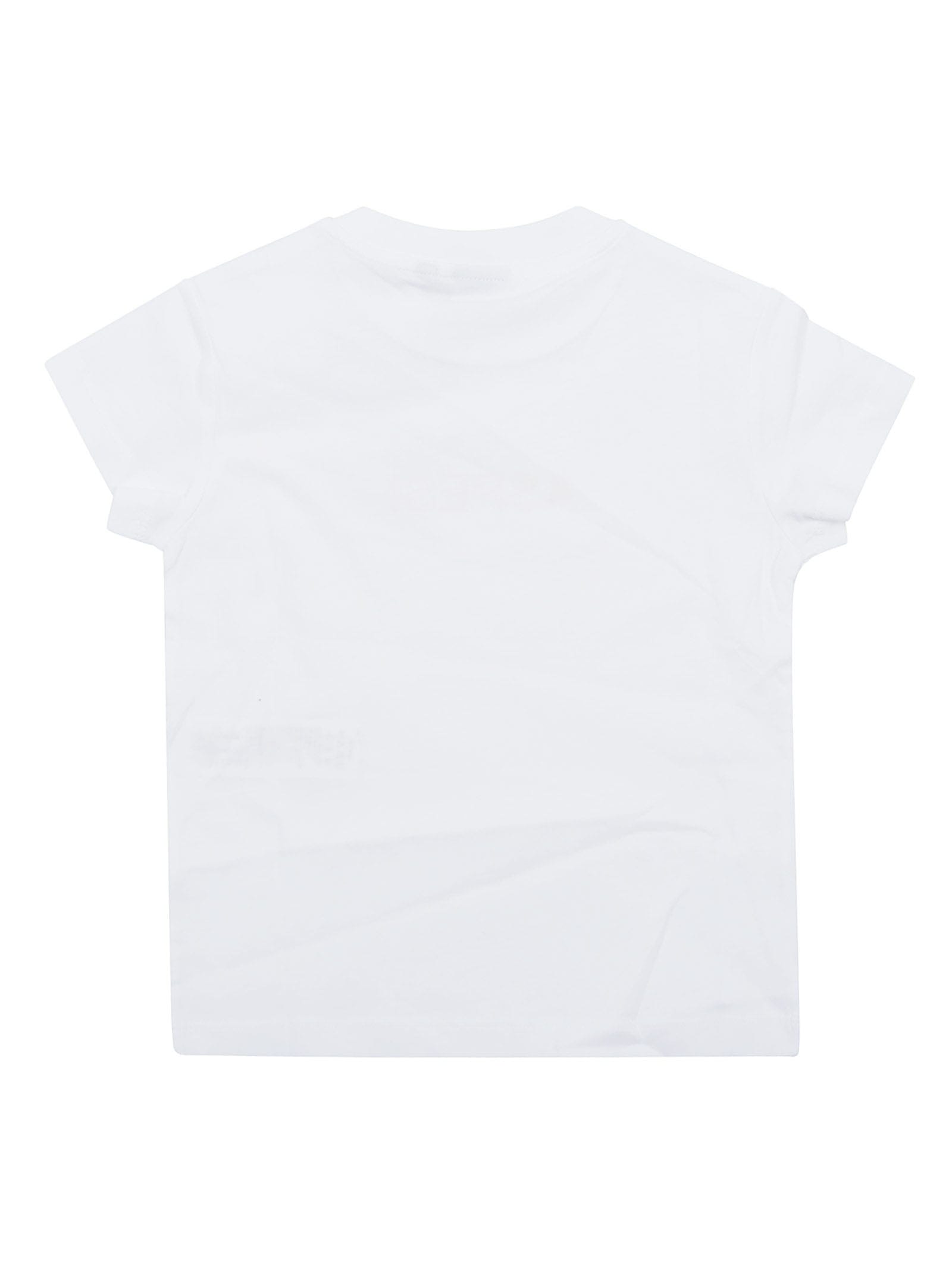Shop Aspesi T-shirt M/corta In Bianco Giallo Mimosa