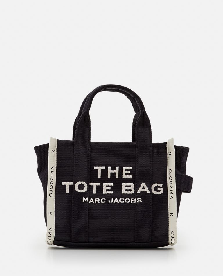 Shop Marc Jacobs The Small Jacquard Tote Bag In Black