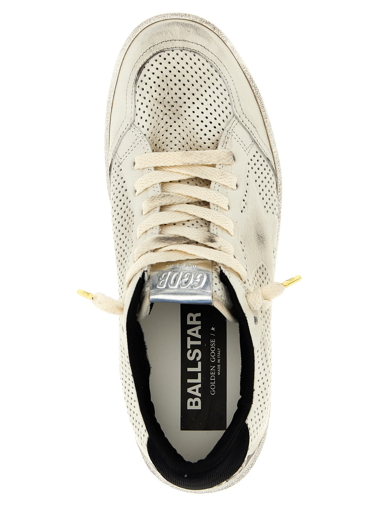 Shop Golden Goose Ball Star Sneakers In Bianco