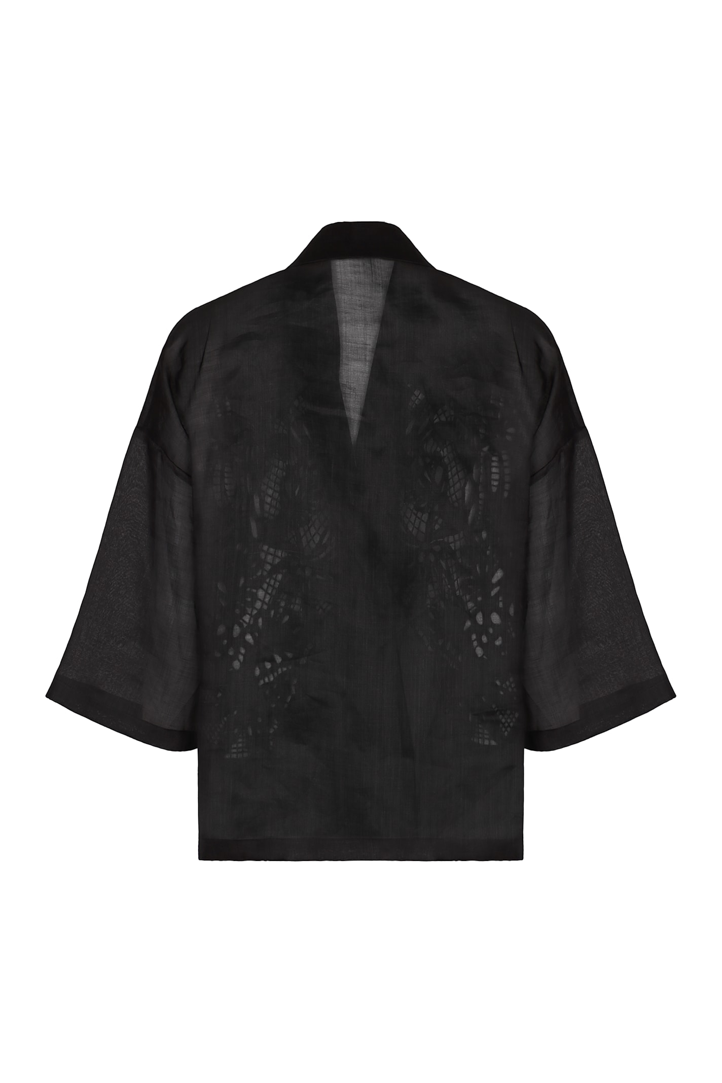 Max Mara Studio Legno Ramie Shirts In Black