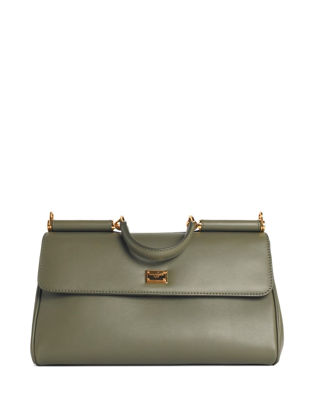 Dolce & Gabbana My Sicily Soft Leather Handbag In Green