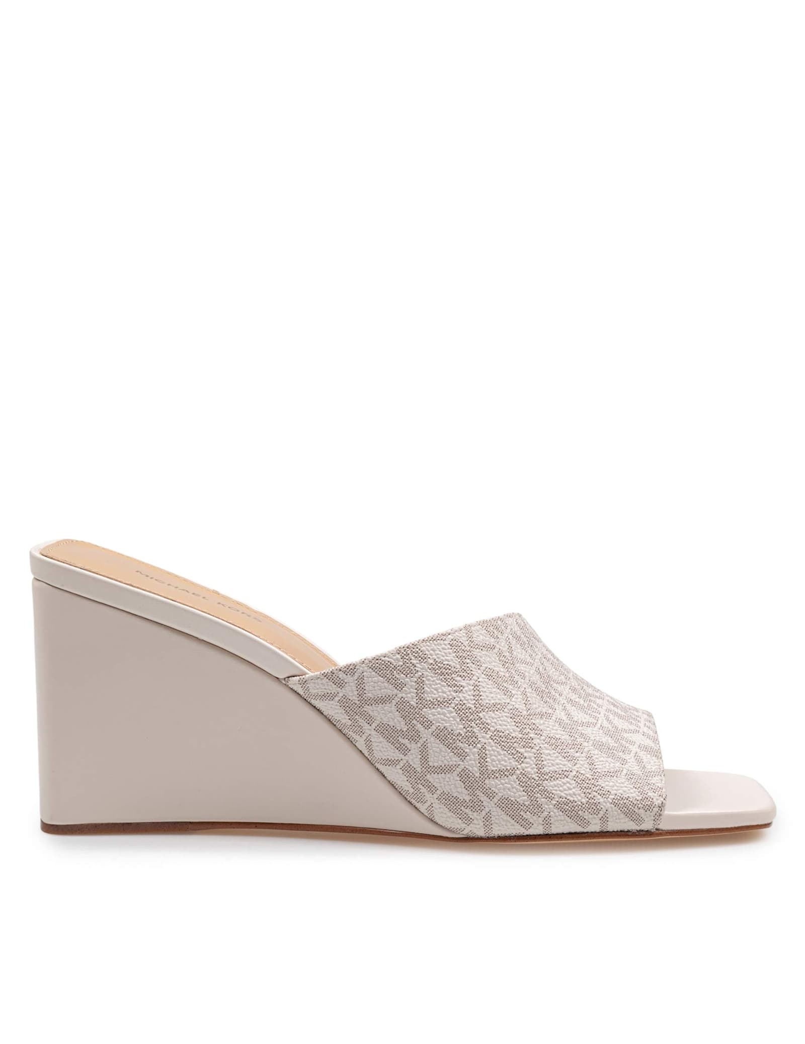 Michael Kors Merriam Wedge Clog In Canvas With Logo Print