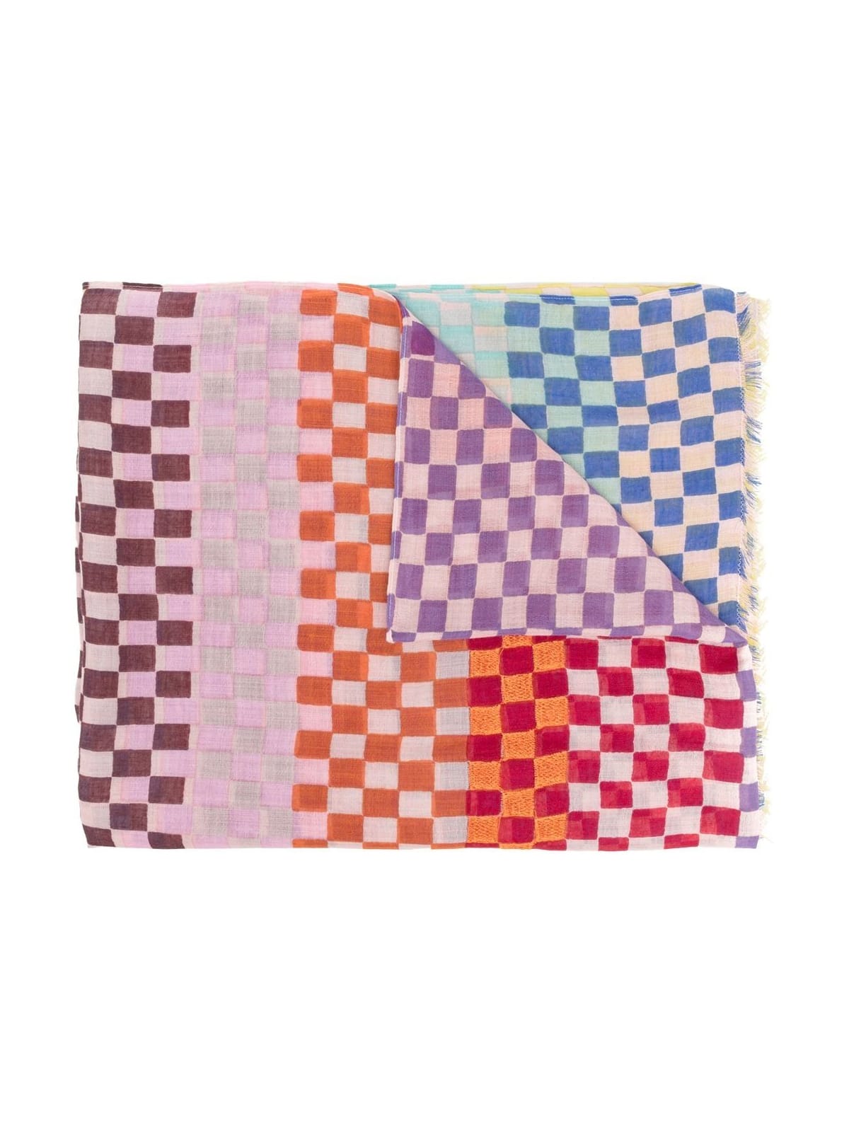Ps By Paul Smith Check Stripe Scarf In Multi