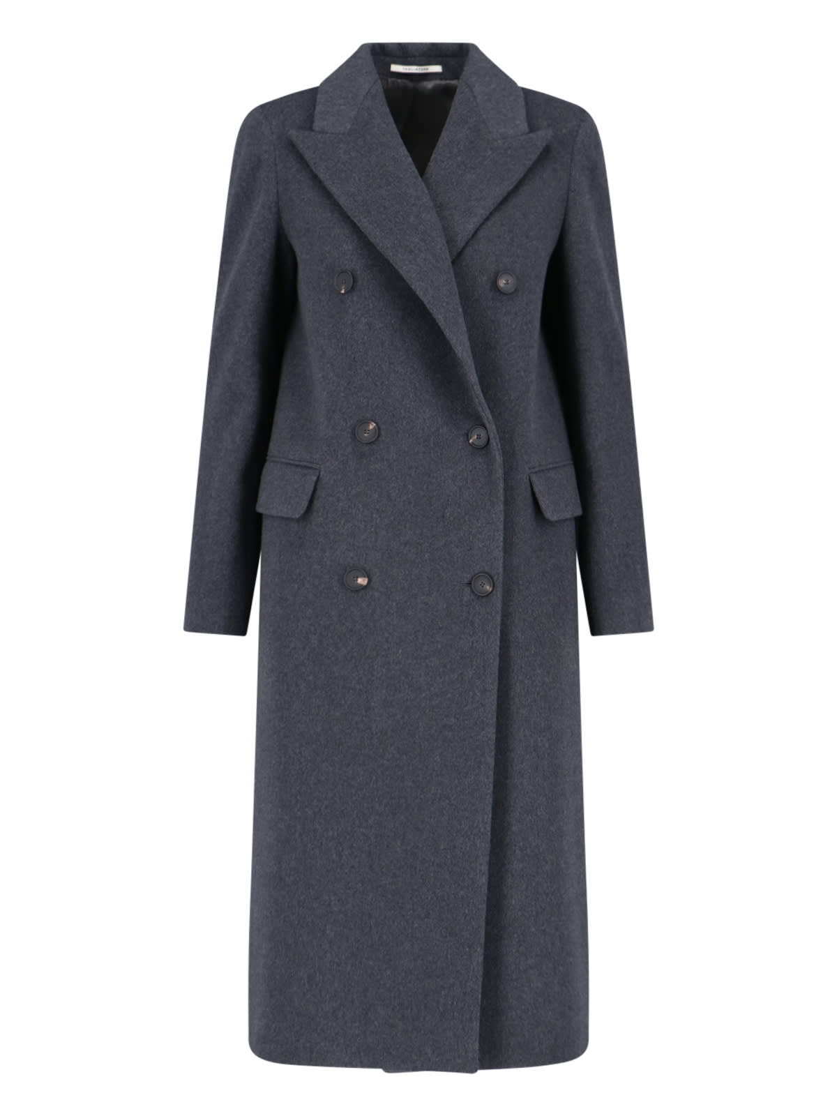 Shop Tagliatore Double Breasted Coat Jole In Gray