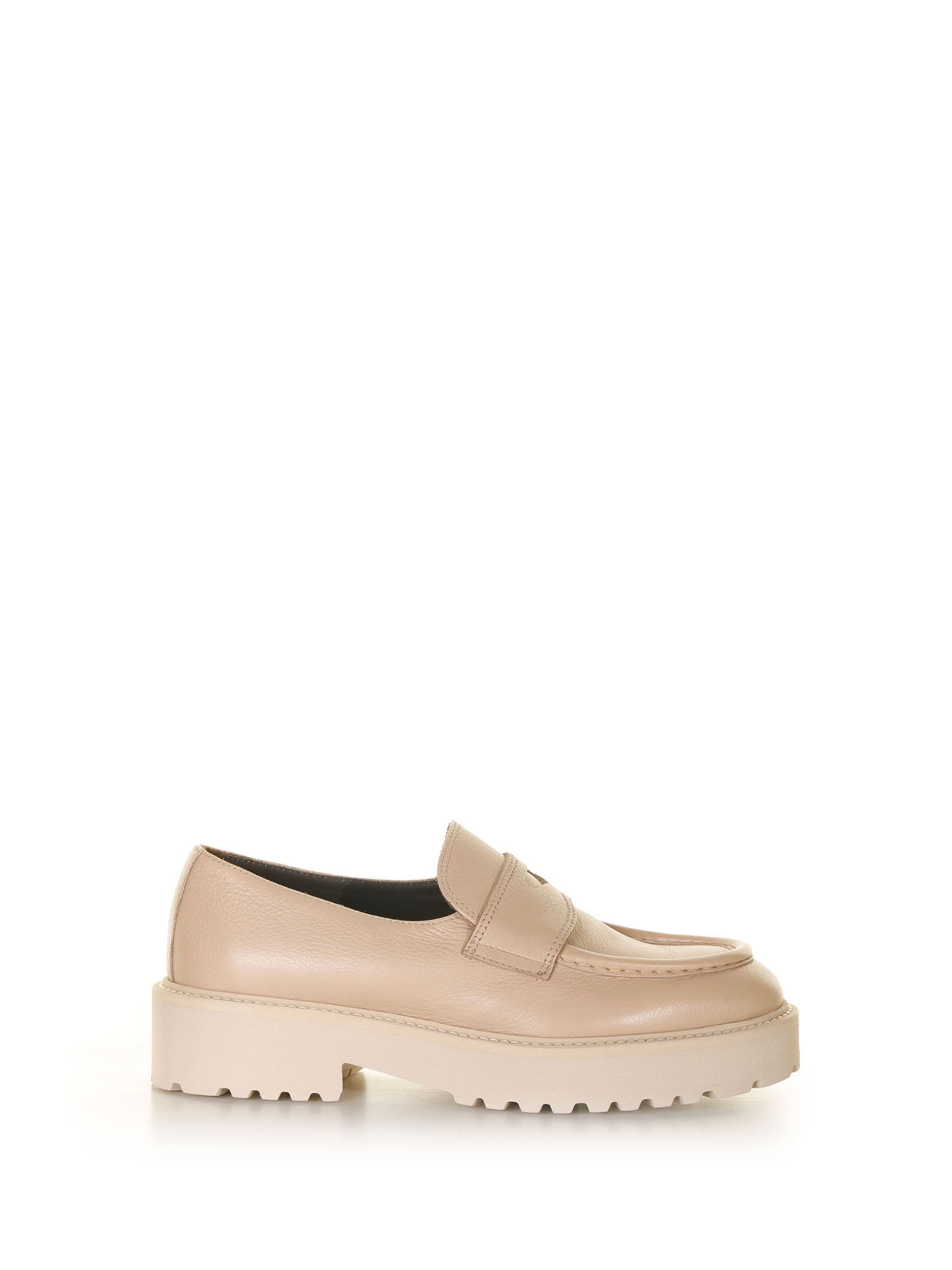 DOUCAL'S BEIGE LEATHER LOAFER