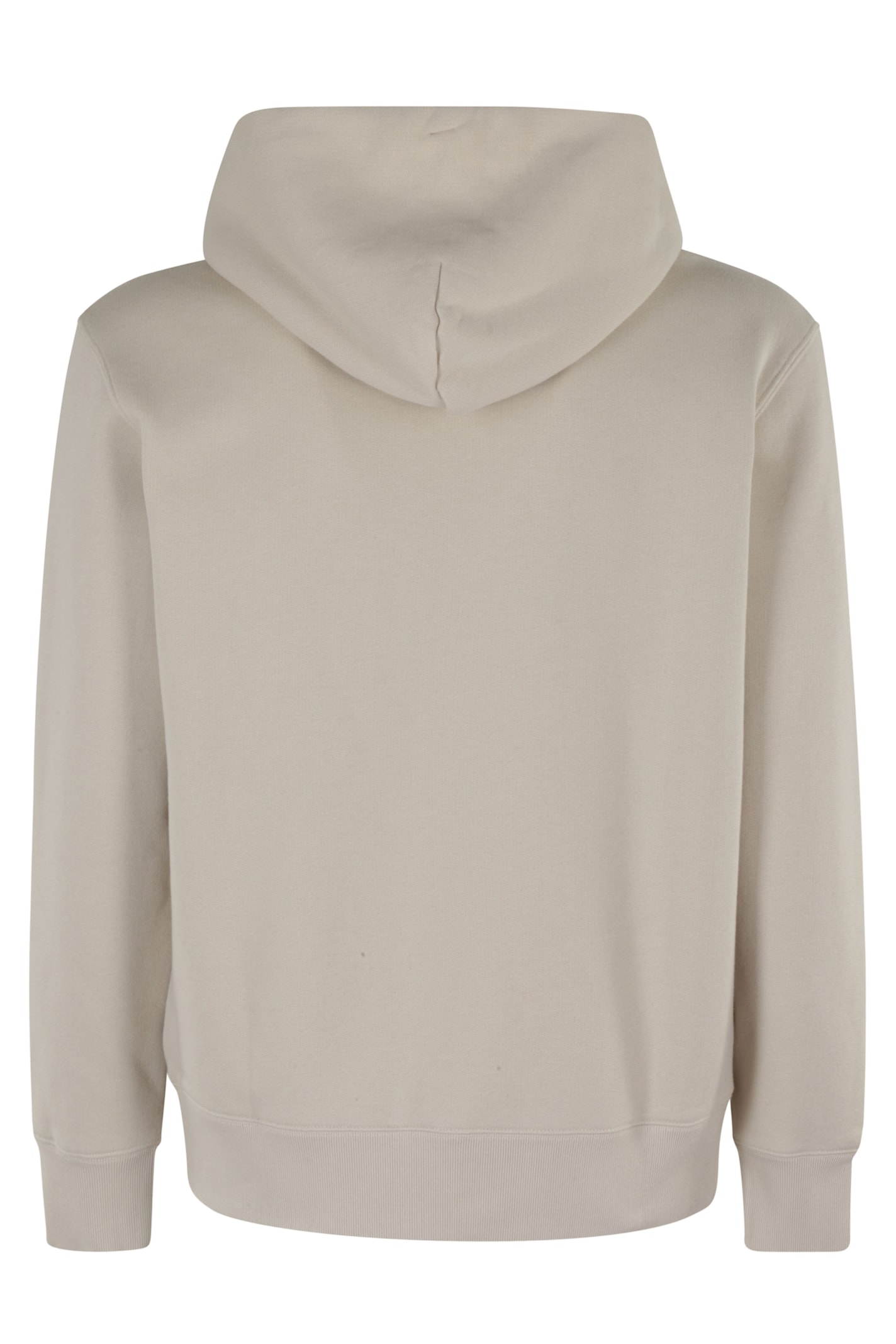 Autry Drawstring Hooded Sweatshirt With Subtle Logo In Neutral
