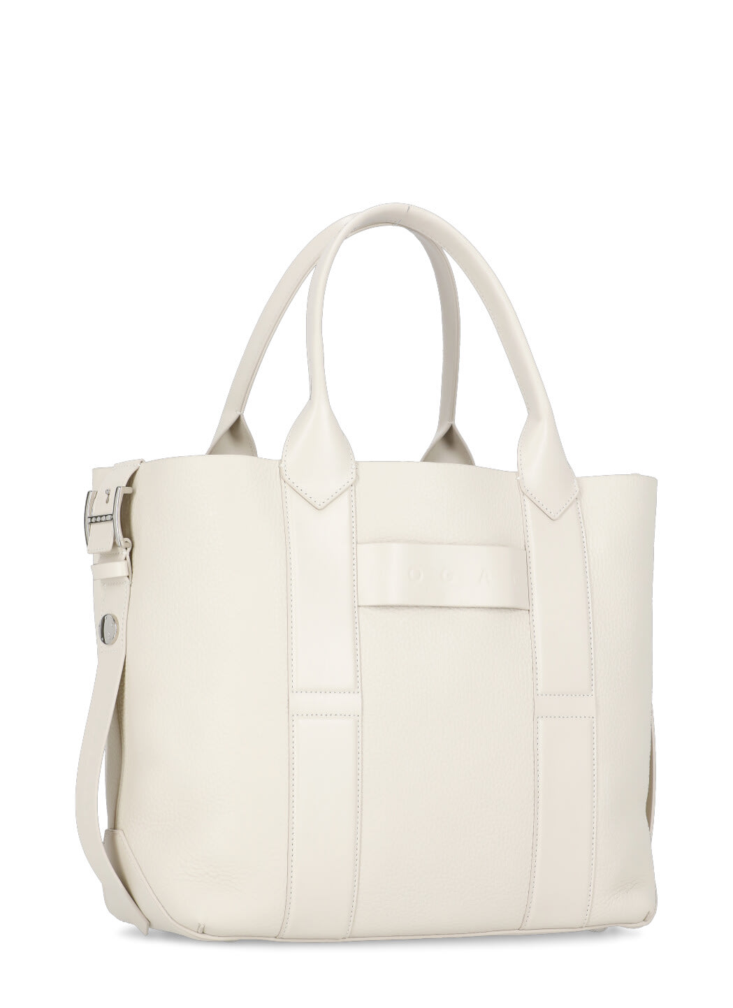 Shop Hogan Script Media Shopping Bag In White