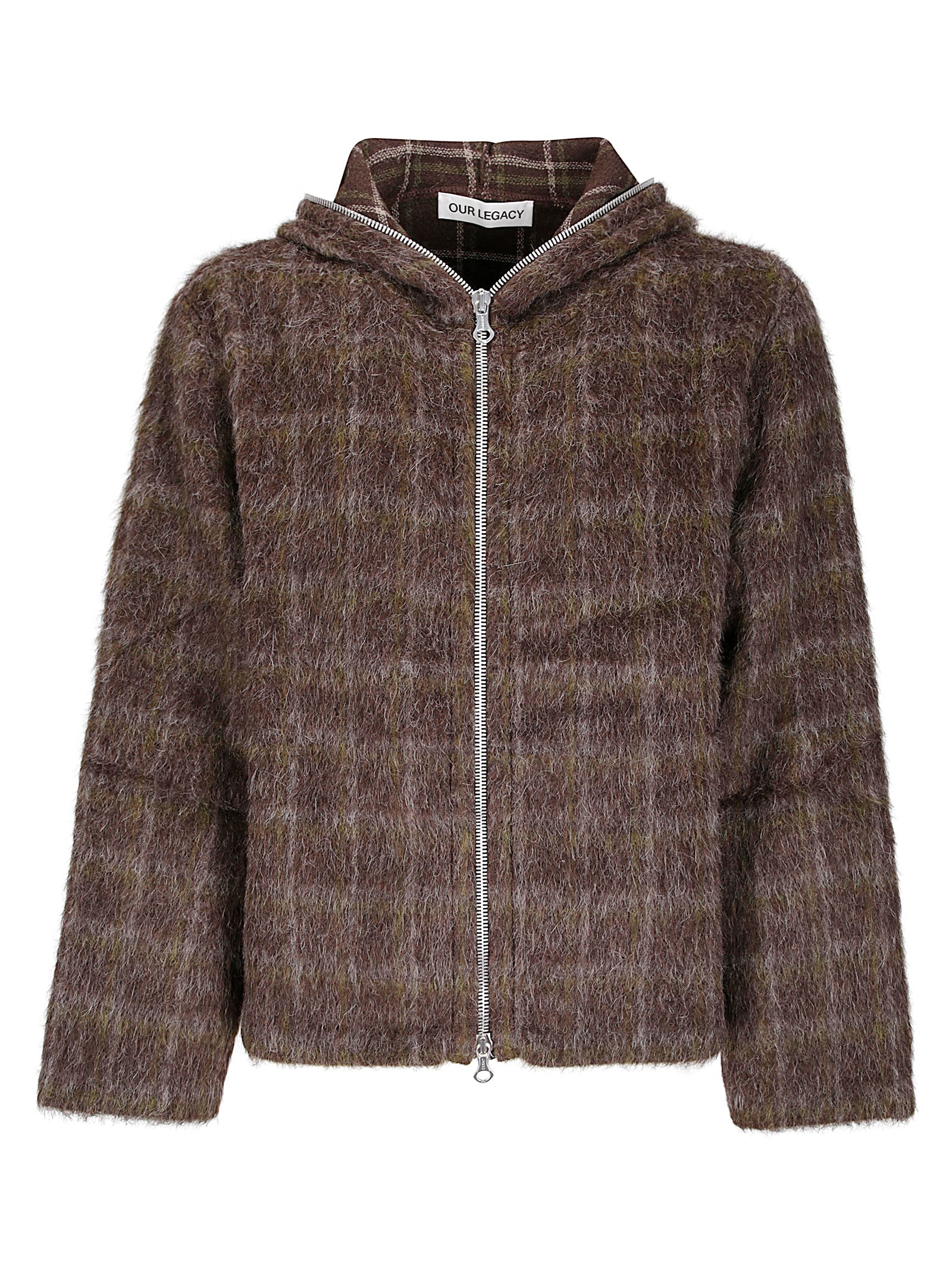 Our Legacy Check Pattern Wool Blend Sweatshirt In Multi