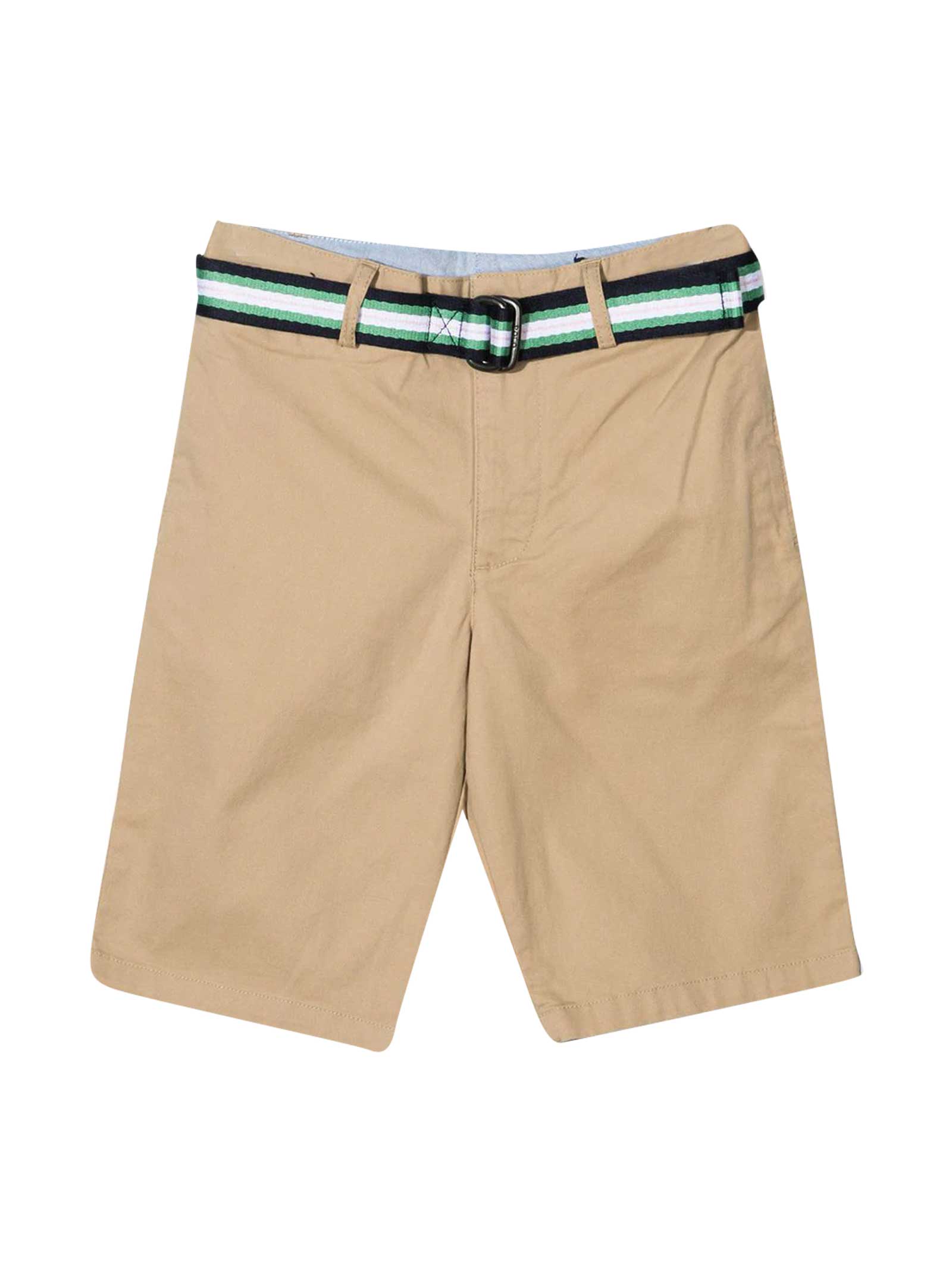 Ralph Lauren Khaki Bermuda Shorts With Belt
