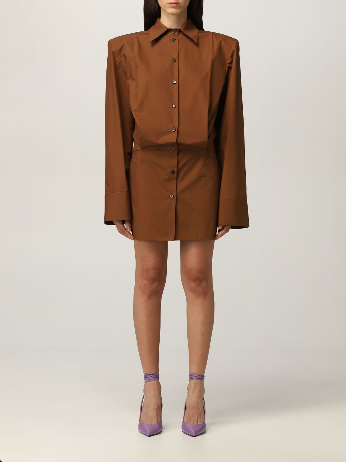 The Attico Dress The Attico Shirt Dress In Cotton