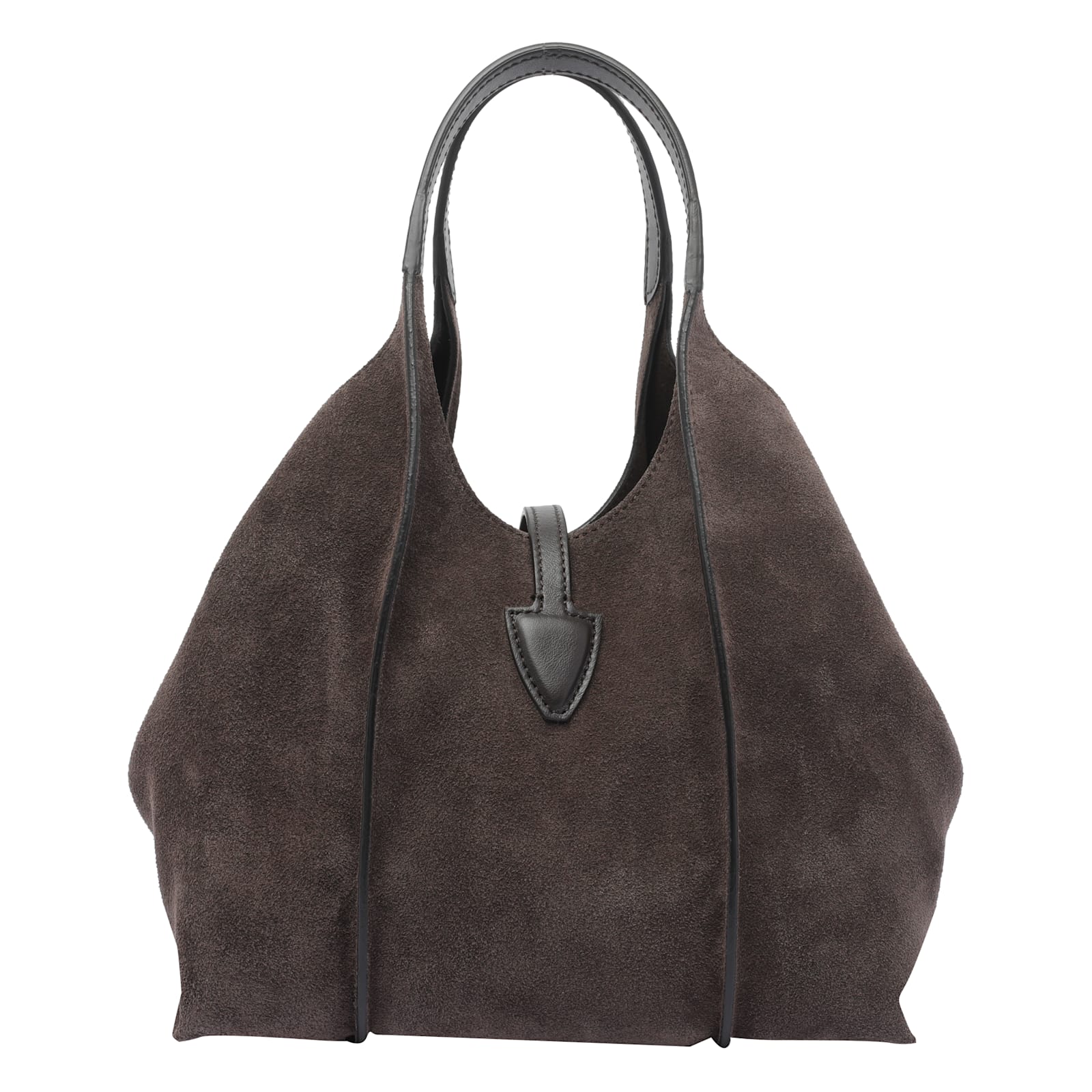 Tod's T Timeless Mini Shopping Bag In Suede In Brown