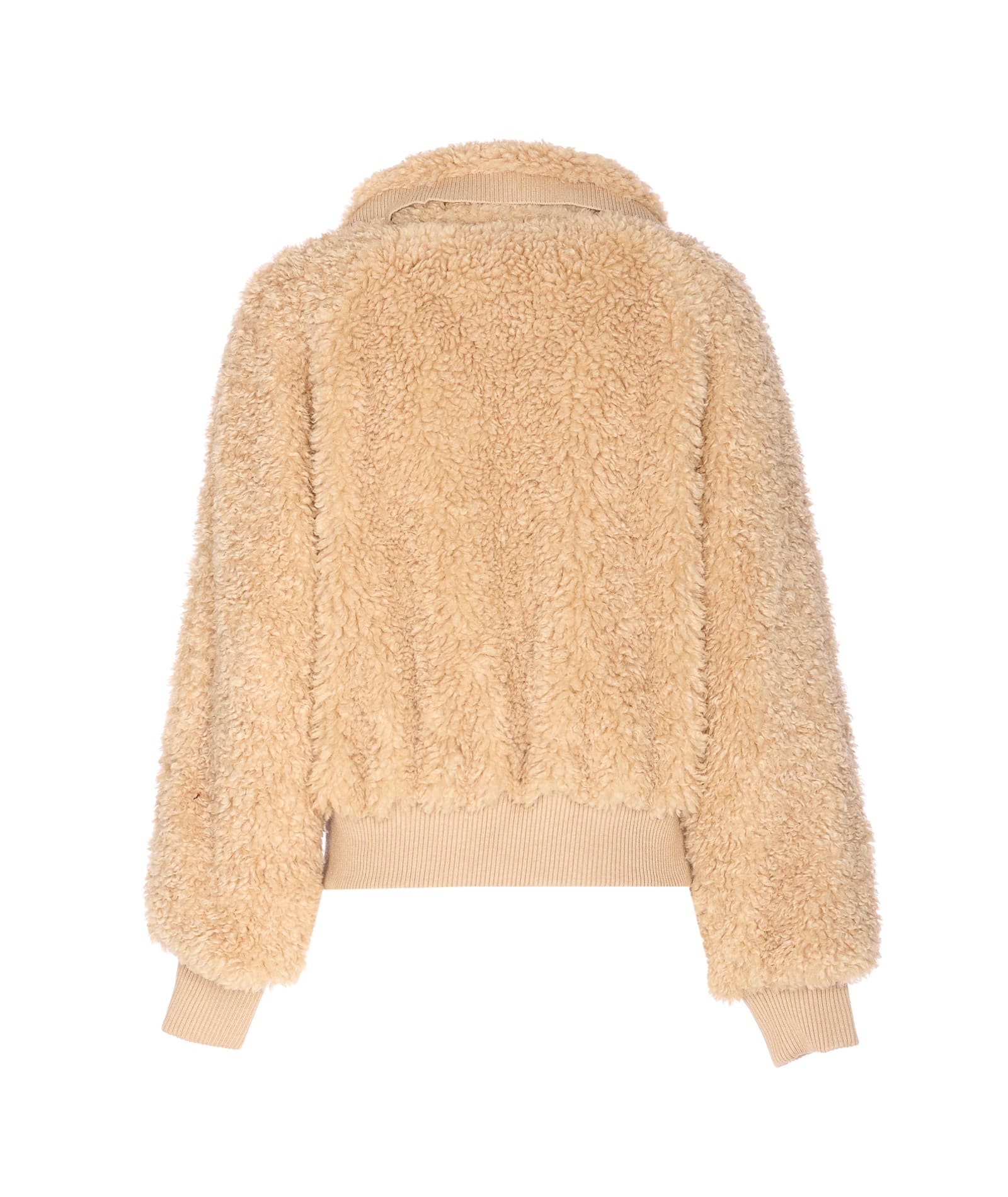 Essentiel Antwerp Iwill Faux Fur Jacket In Brown