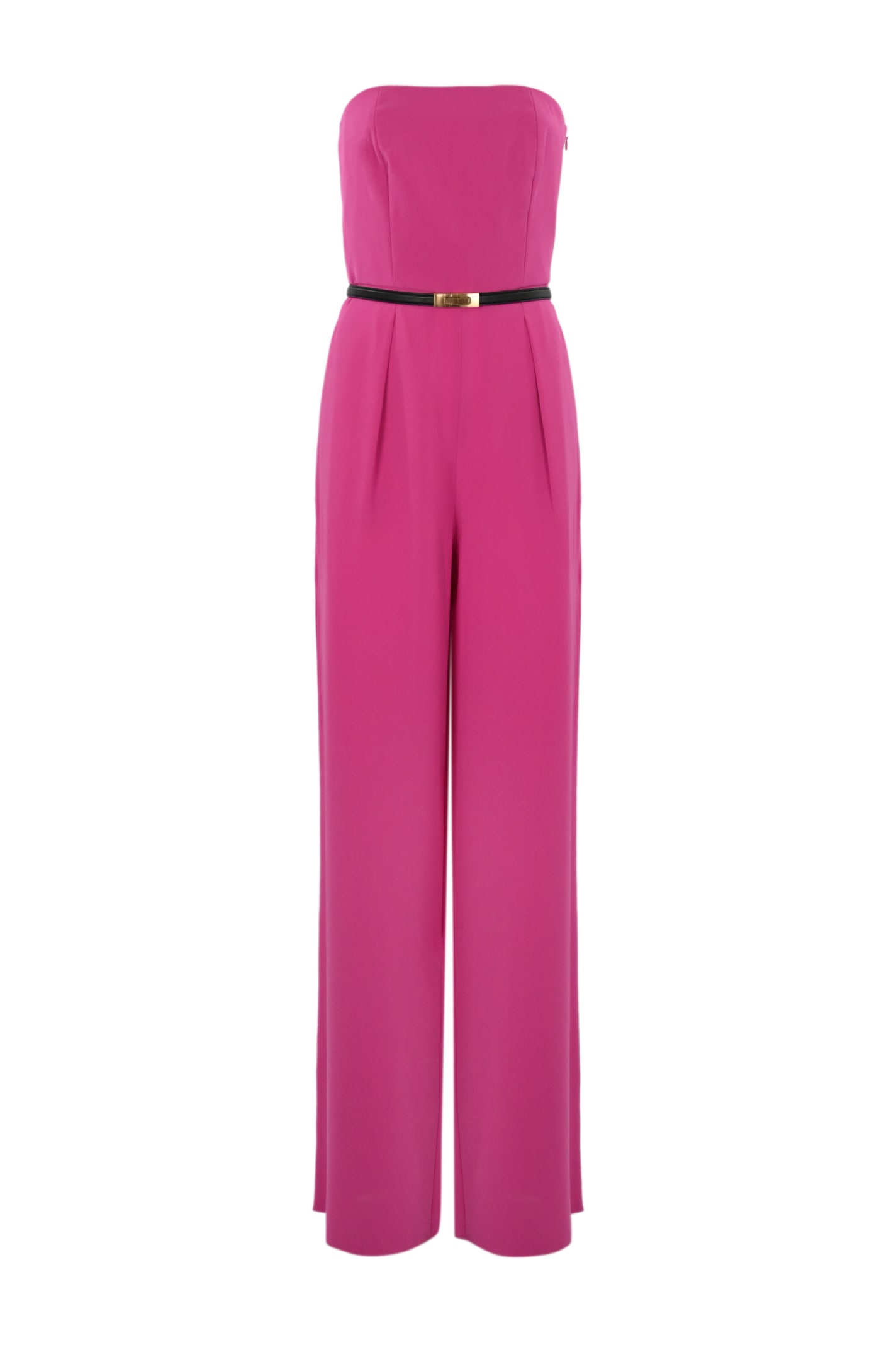 Max Mara Arpe Bustier Jumpsuit In Cady In Fuxia