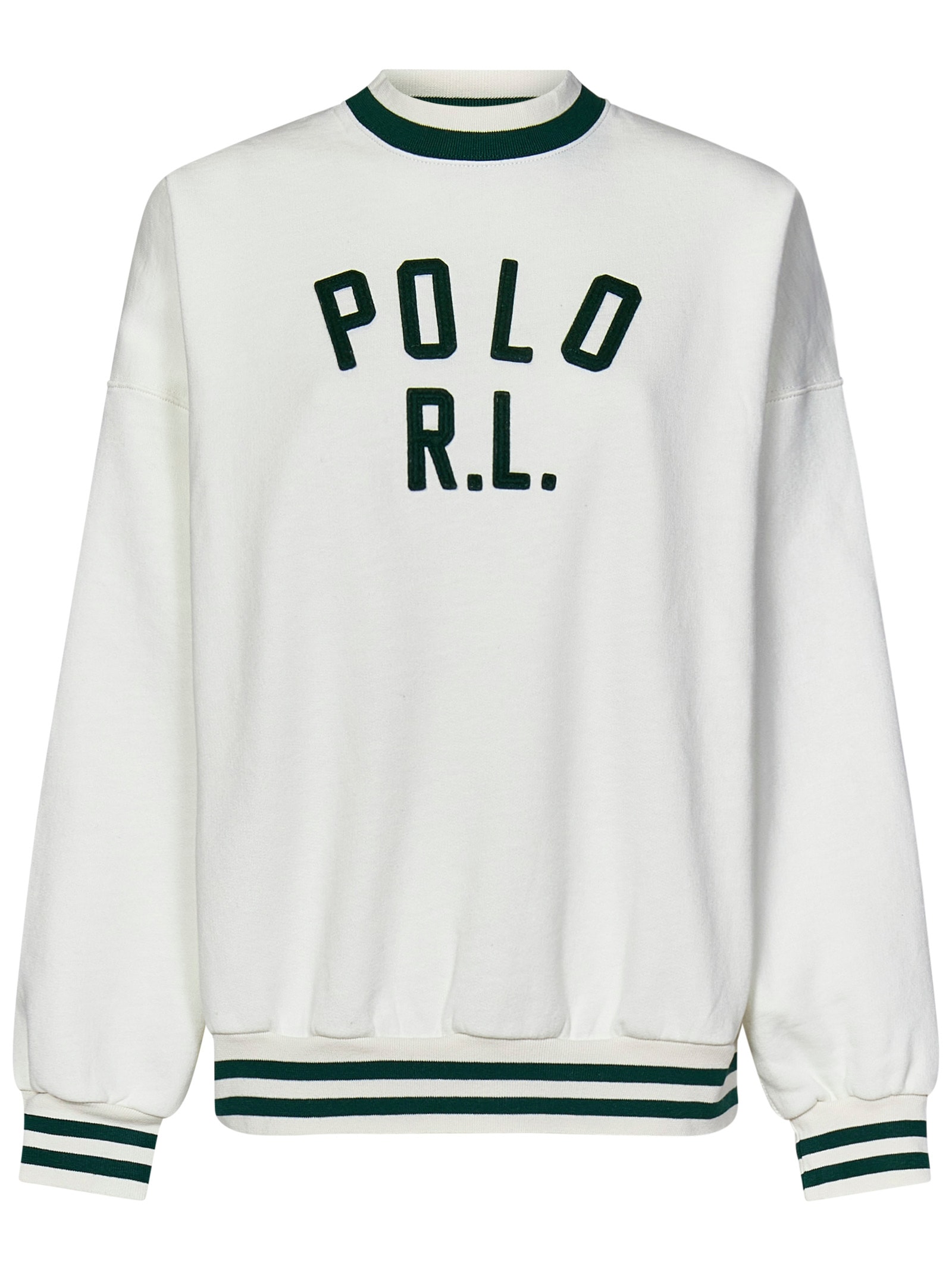 Shop Polo Ralph Lauren Sweatshirt In White