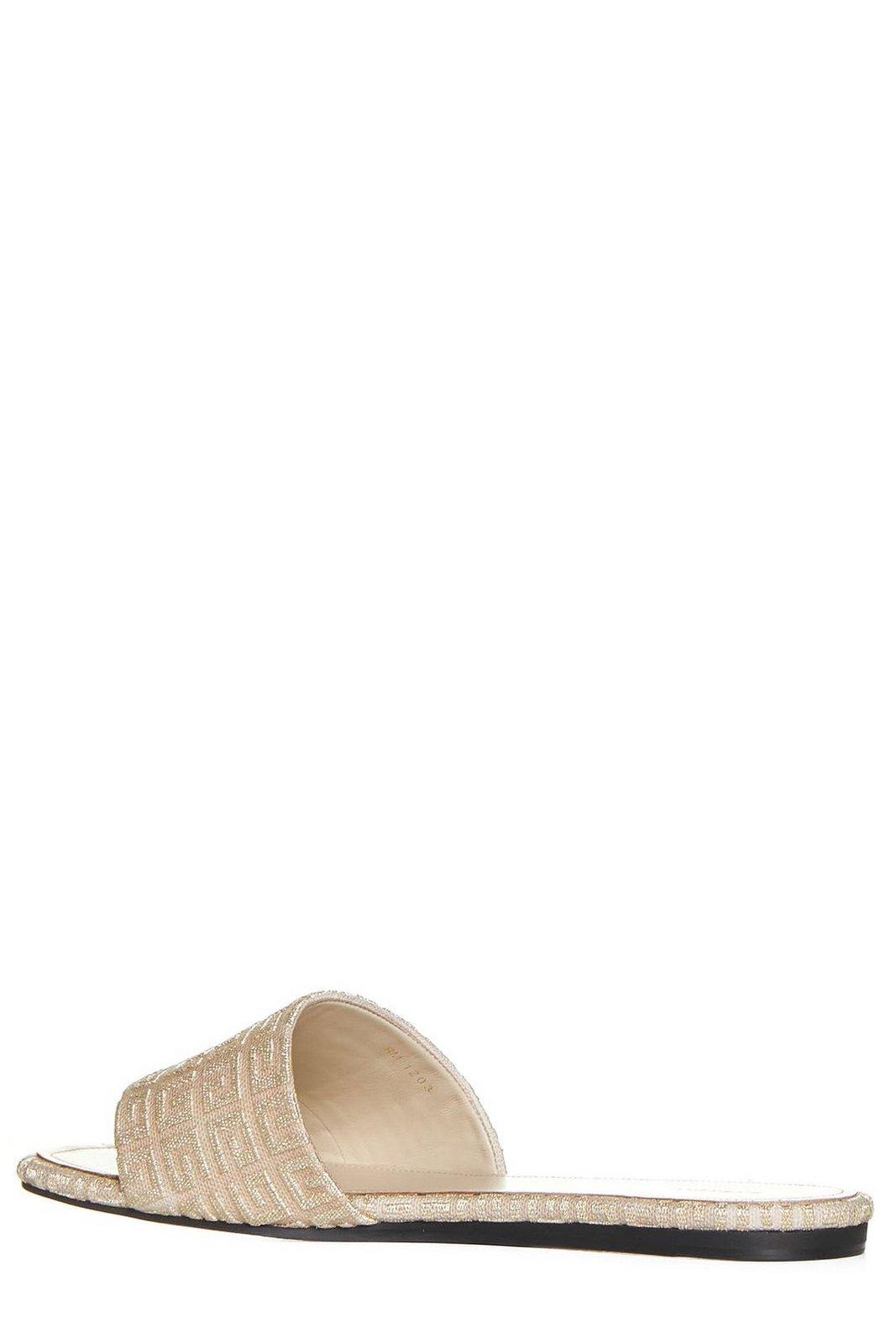 Shop Givenchy 4g Motif Open-toe Sandals In Golden