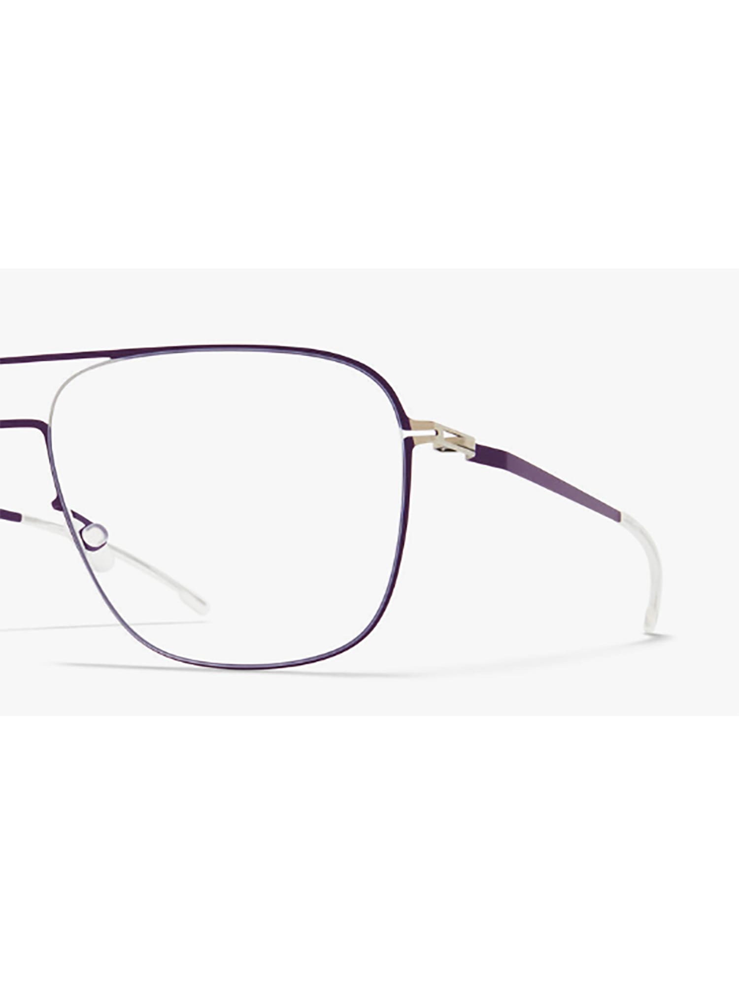 Mykita Steen Eyewear In Silver/deep Purple