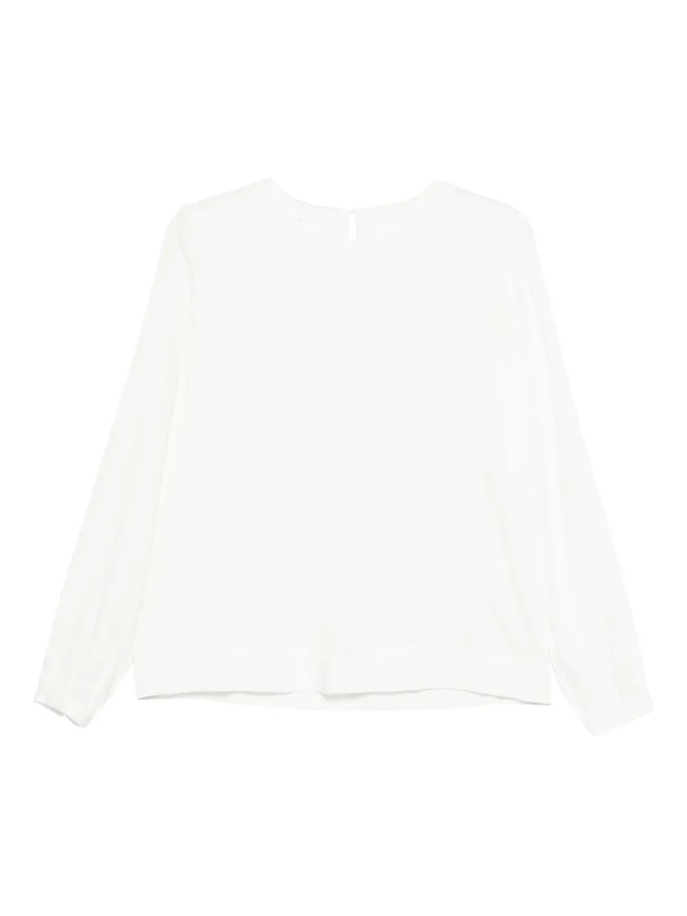 Xacus Long-sleeve Blouse In White