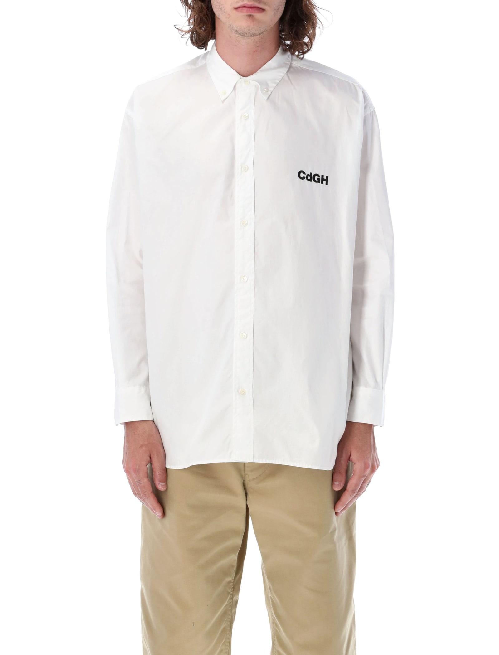 COMME DES GARÇONS HOMME DEUX CASUAL SHIRT WITH EMBROIDERED LOGO