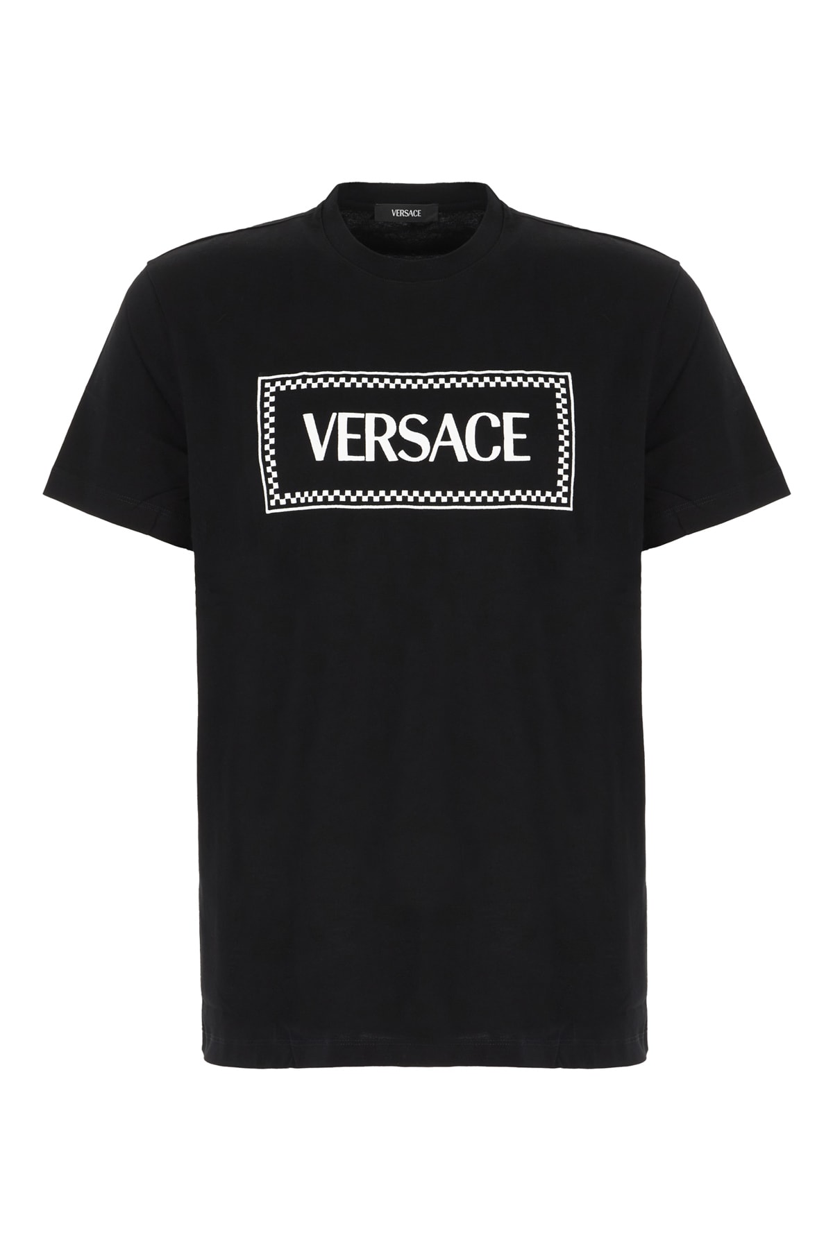 Shop Versace Black Cotton T-shirt