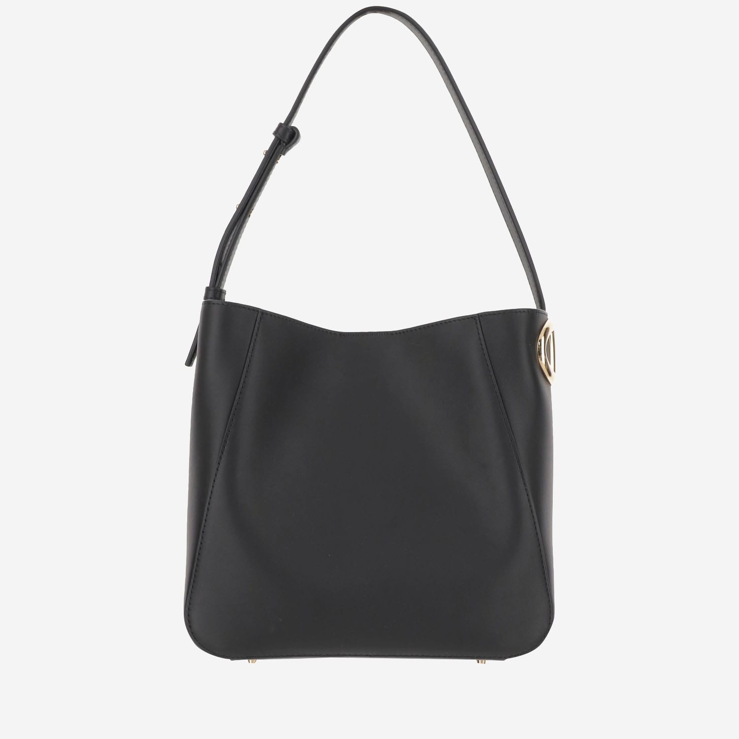 Shop Valentino Nappa Leather Bucket Vlogo Bag In Black