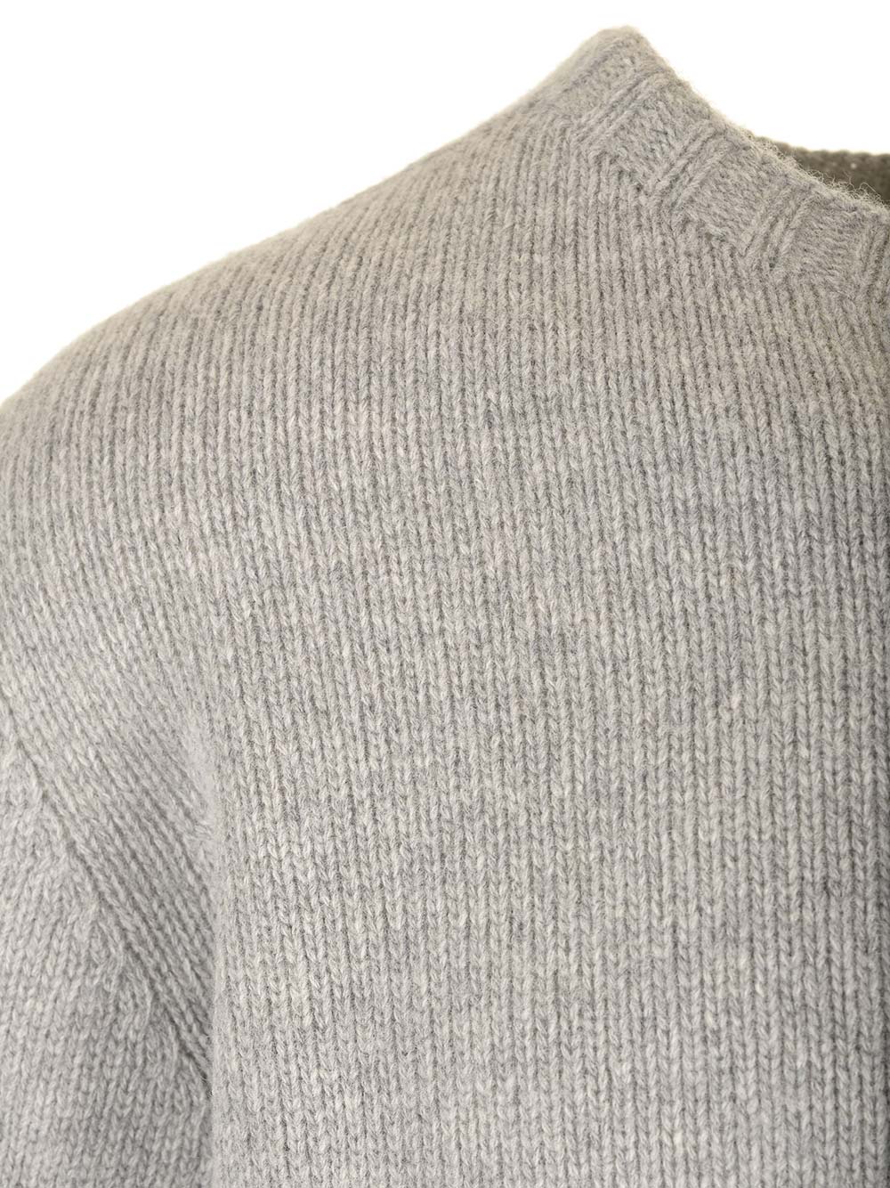 Shop Palm Angels Grey Wool Sweater