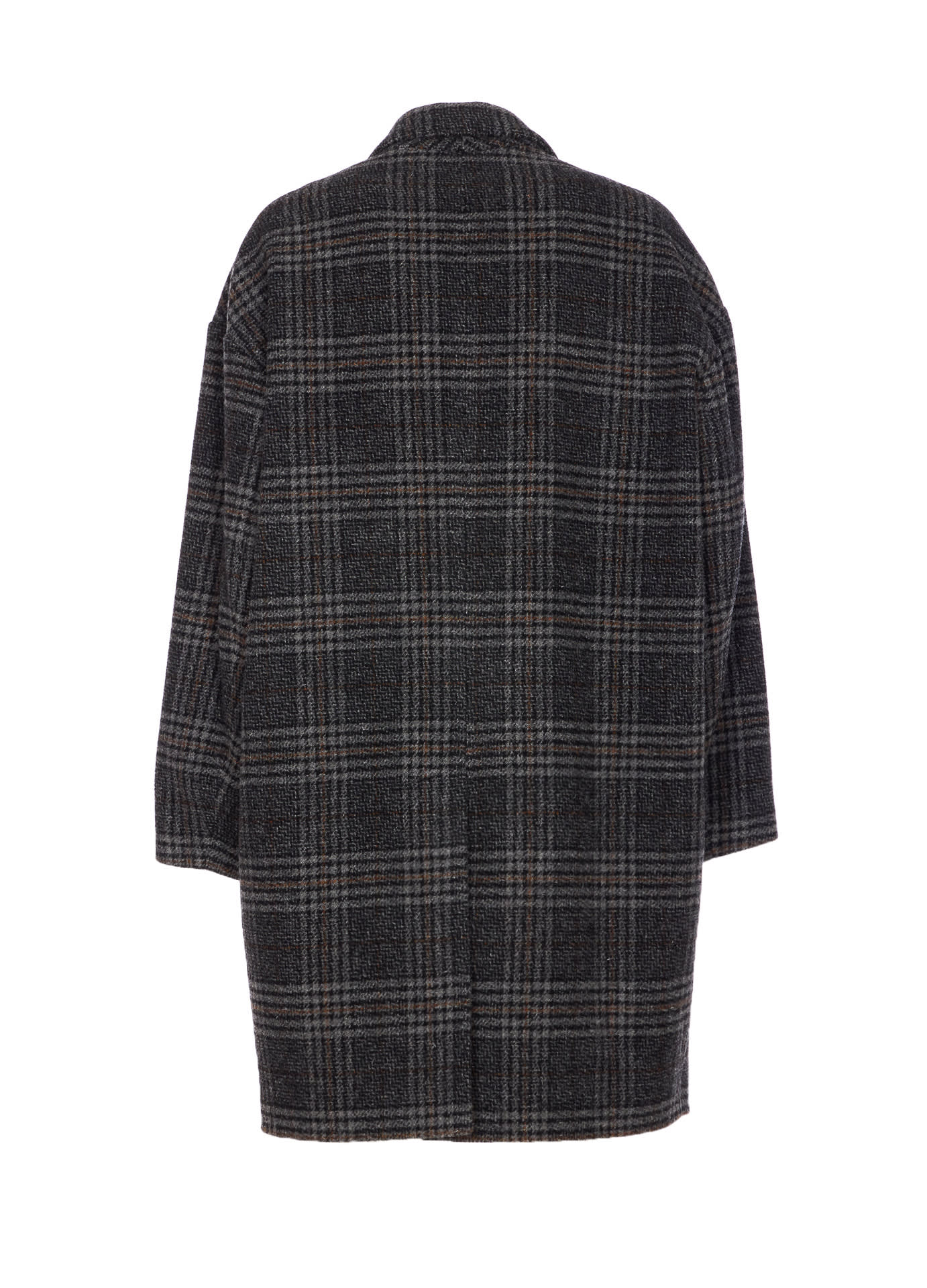 Isabel Marant Étoile Isabel Marant Etoile Plaid Wool Single-breasted Coat In Gray