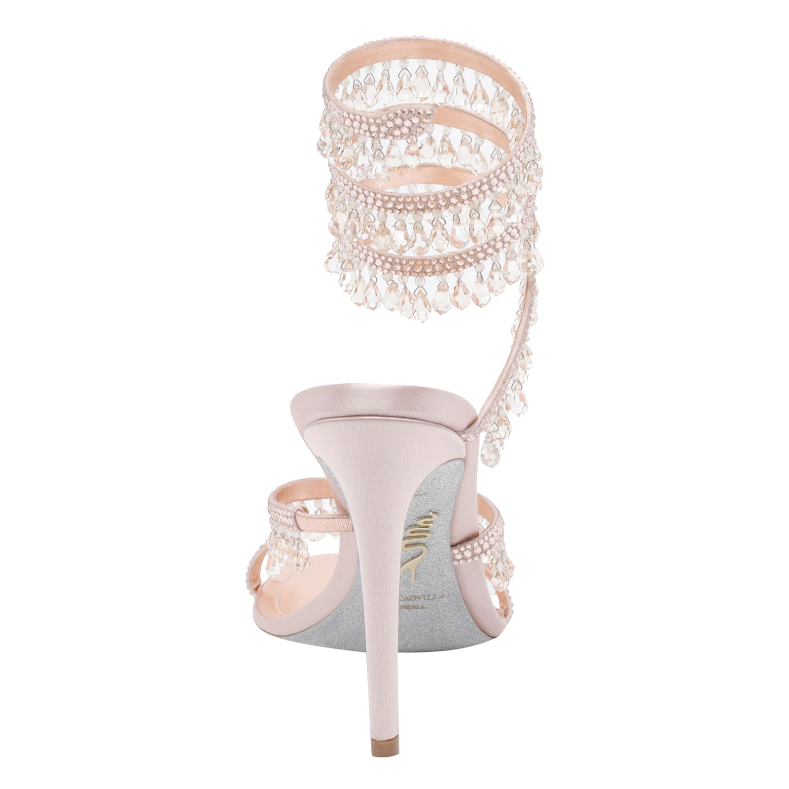 René Caovilla Chandelier Heeled Sandals In Pink