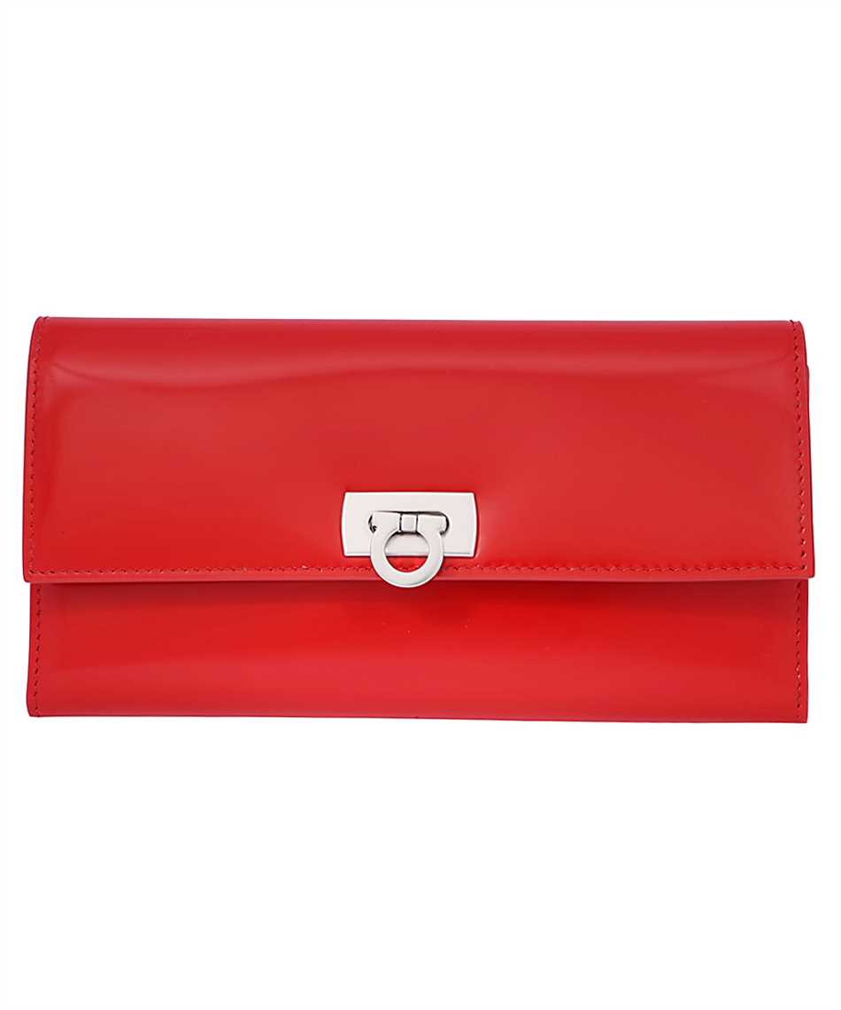 Shop Ferragamo Leather Wallet In Red