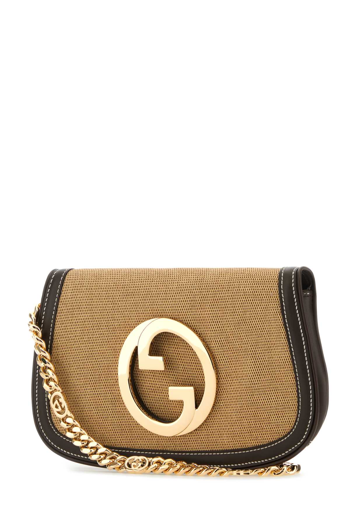 Shop Gucci Beige Canvas  Blondie Shoulder Bag