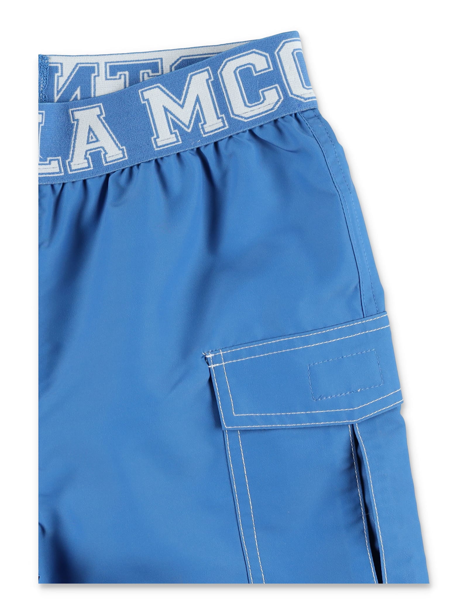 Stella Mccartney Beach Logo Belt In Blue