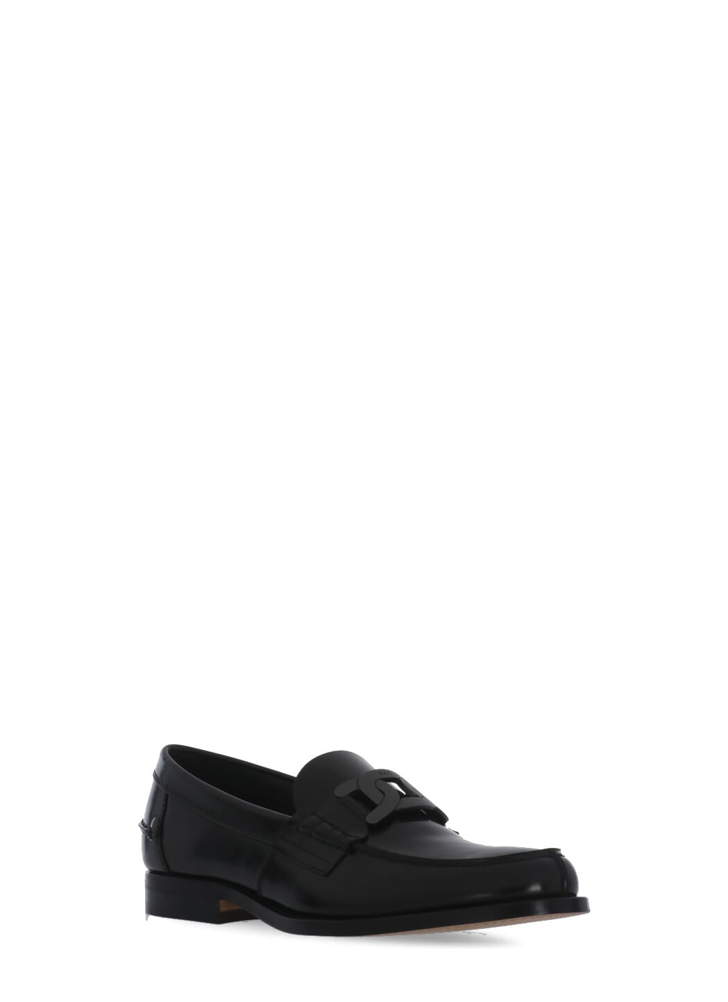 Tod's Leather Loafers In Black