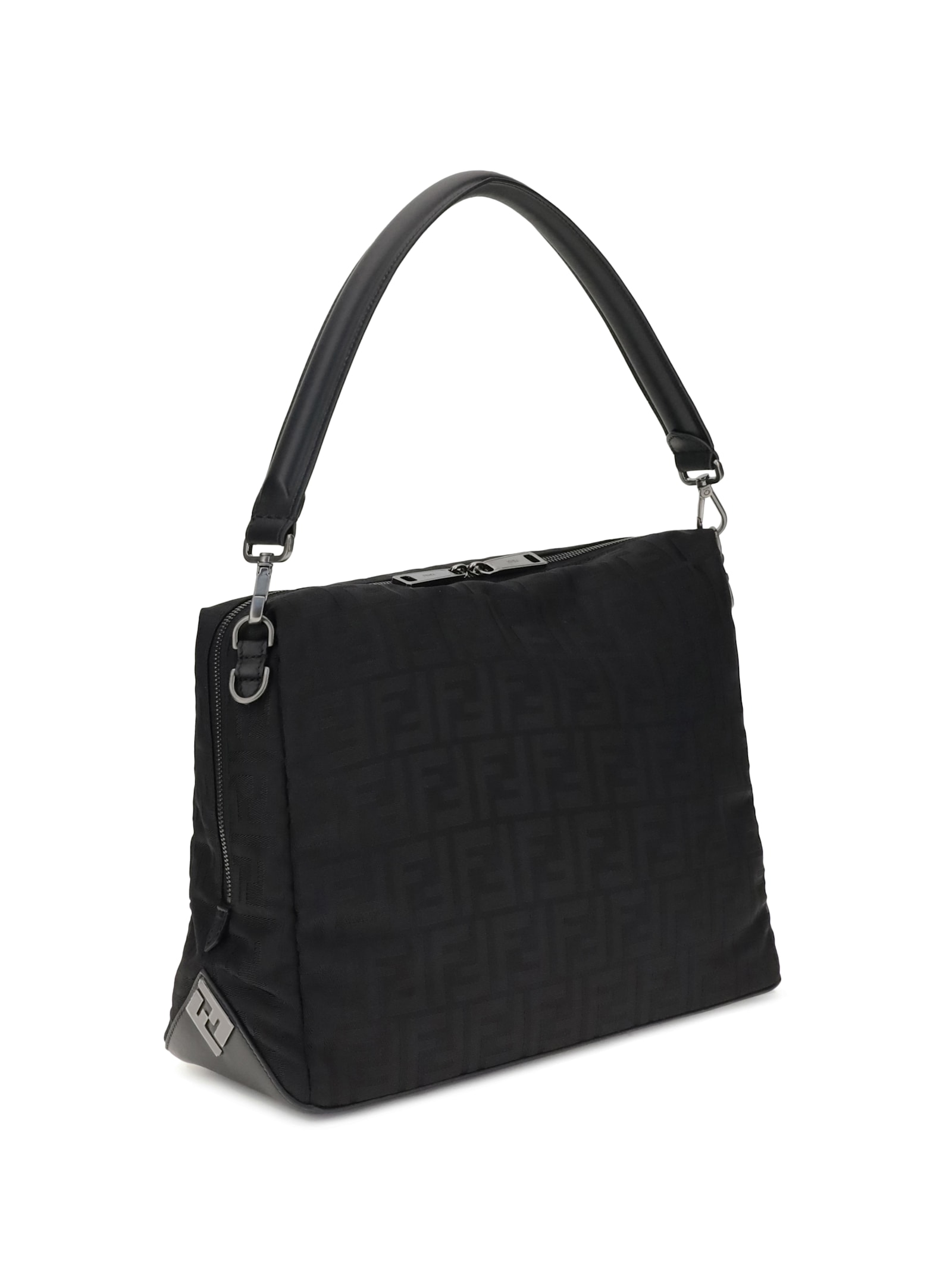 Fendi Men Lui Large Shoulder Bag In Black