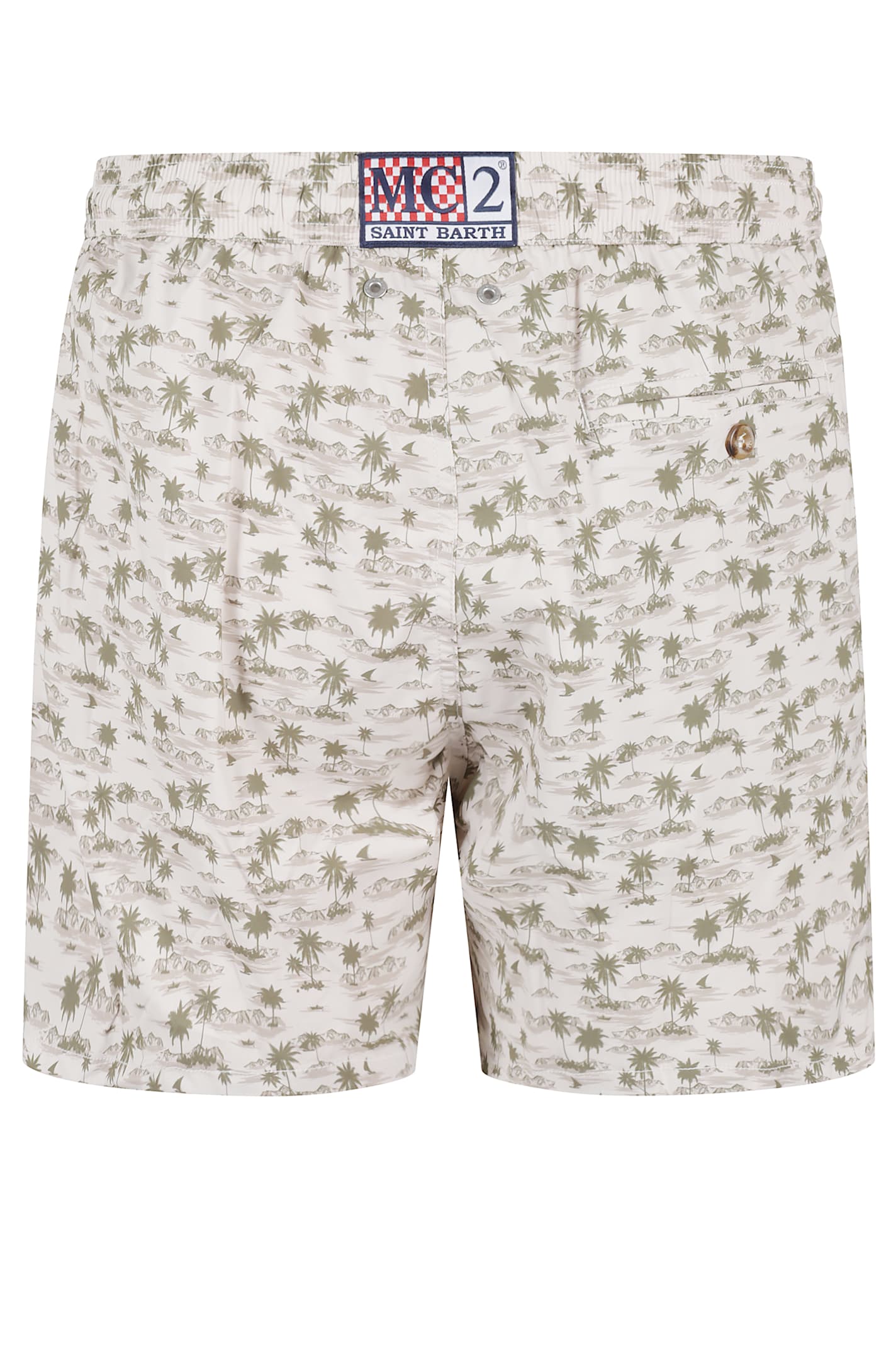 Mc2 Saint Barth Light And Stretch Swimshort In Neutral