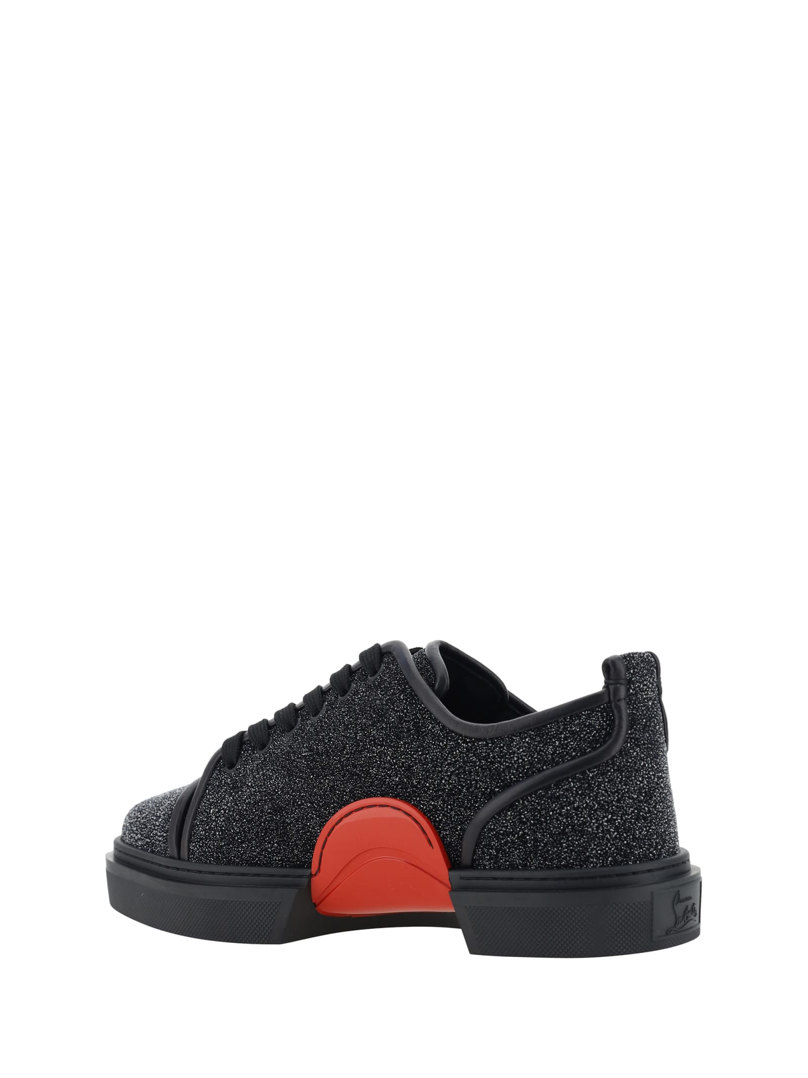 Shop Christian Louboutin Adolon Kunior Sneakers In Black