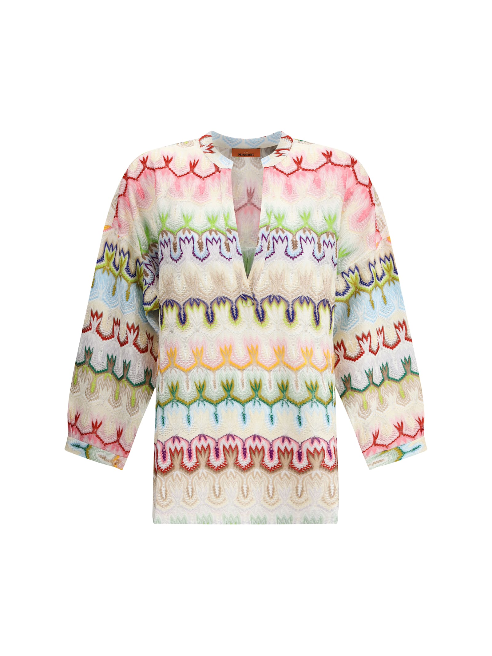 Missoni Geometric Pattern Blouse In Multicolor