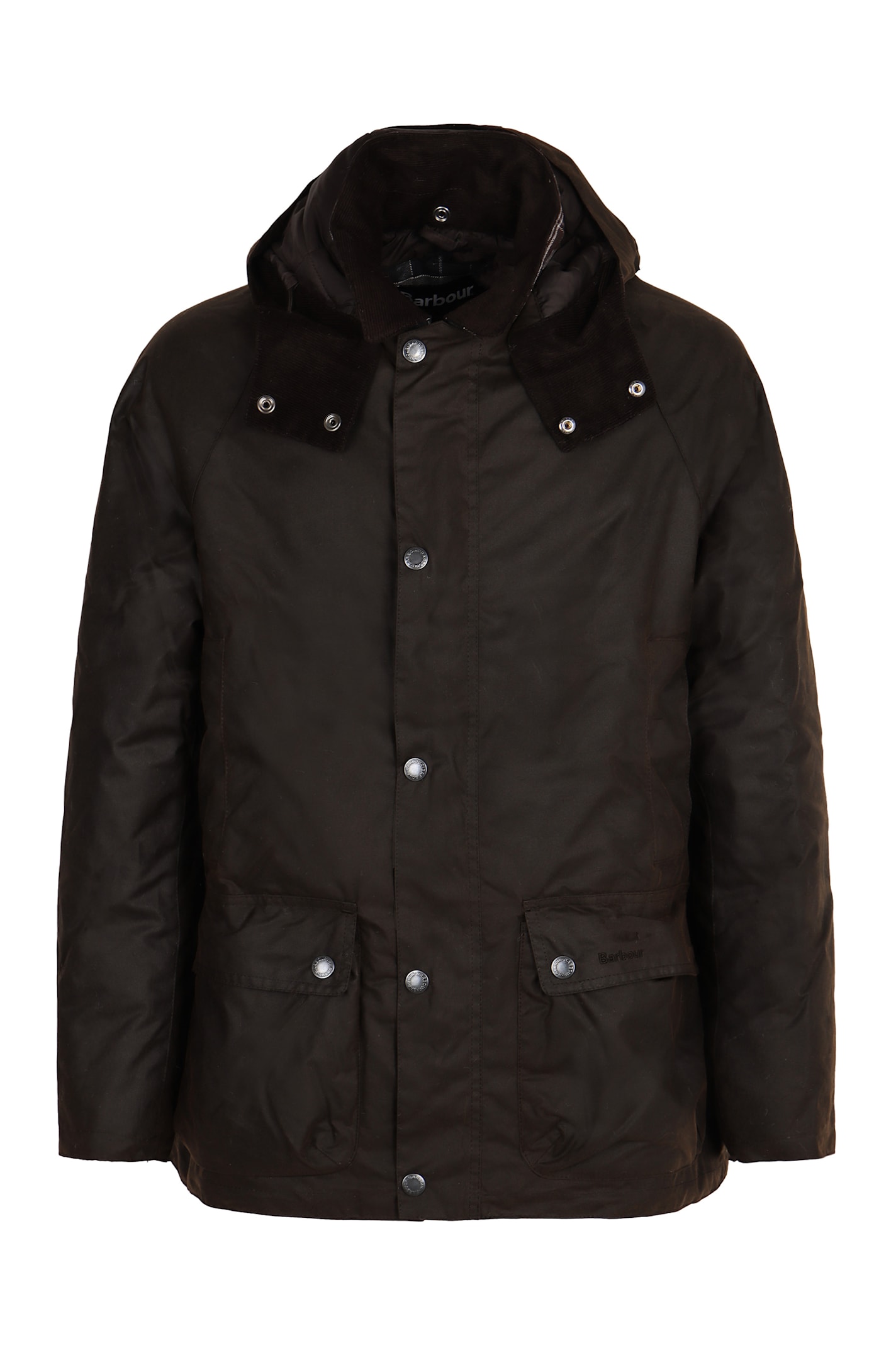Barbour Beaufort Cotton Hooded Coat In Brown