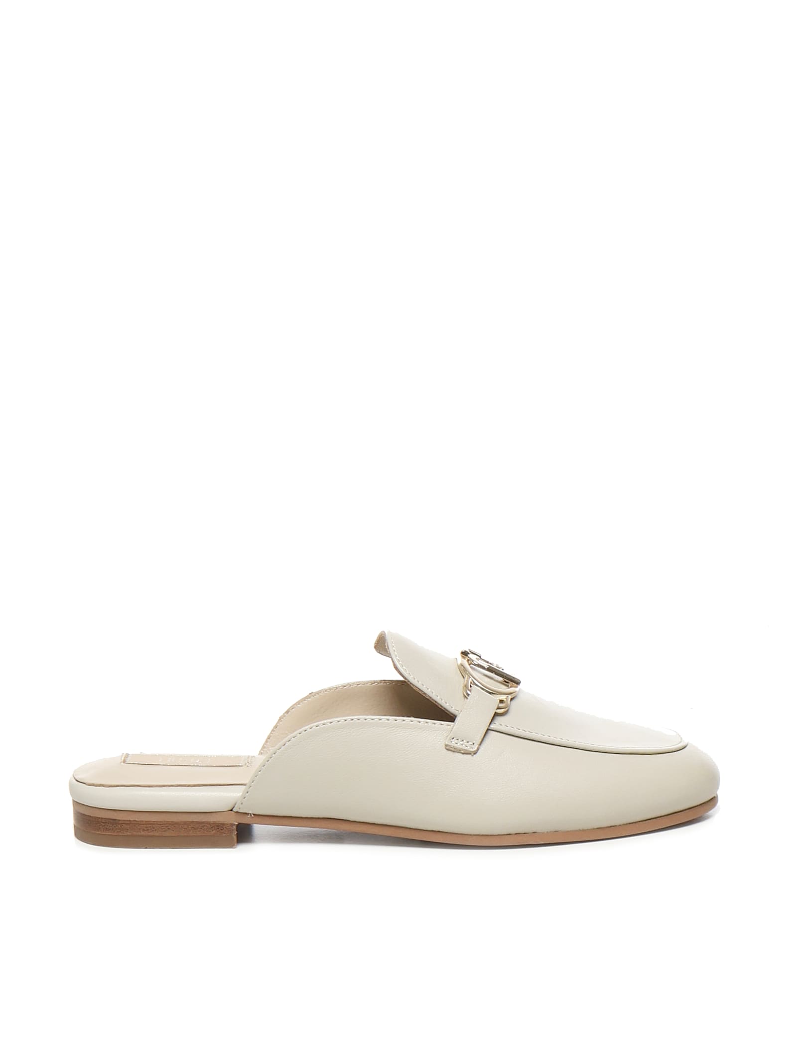 Shop Liu •jo Logo Leather Slippers