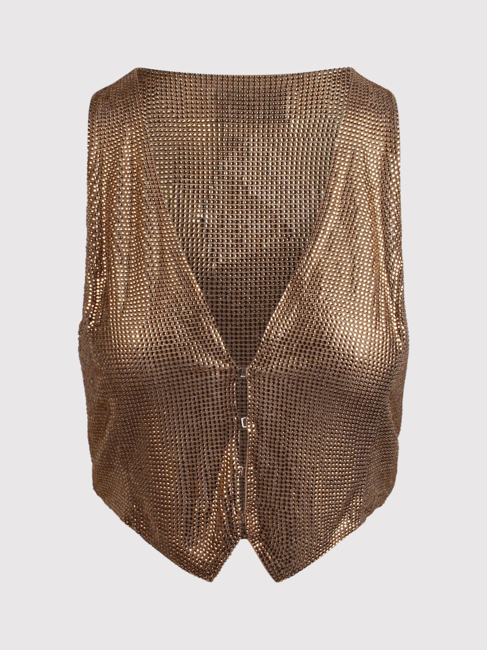 Shop Giuseppe Di Morabito Cropped Vest With Crystals
