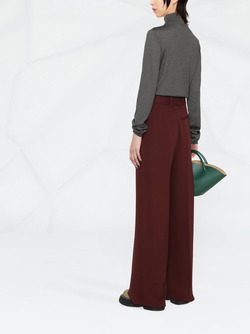 Brunello Cucinelli Luxe Cashmere Silk Turtleneck Sweater In Gray